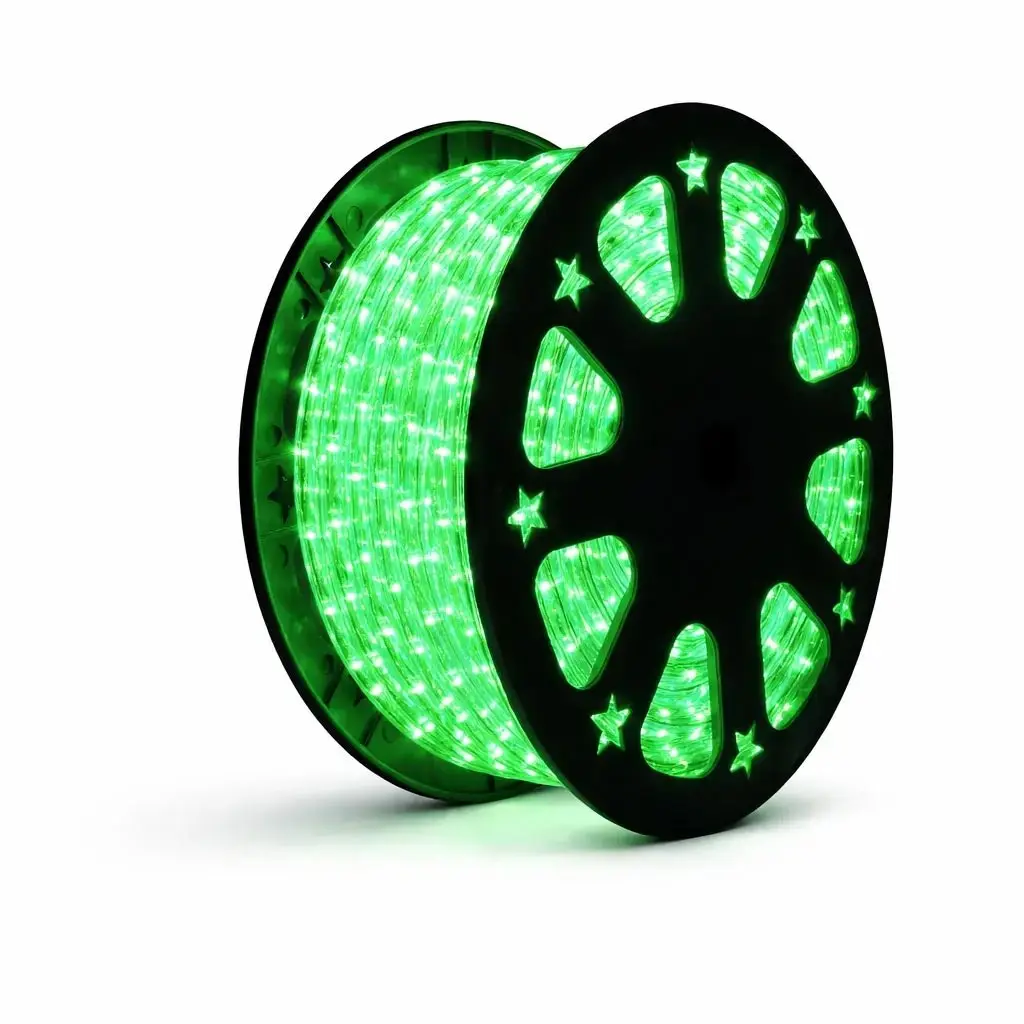 Easy Fix světelná LED hadice venkovní, 50 m, zelená, 1500 diod, čirý kabel, IP44, cívka