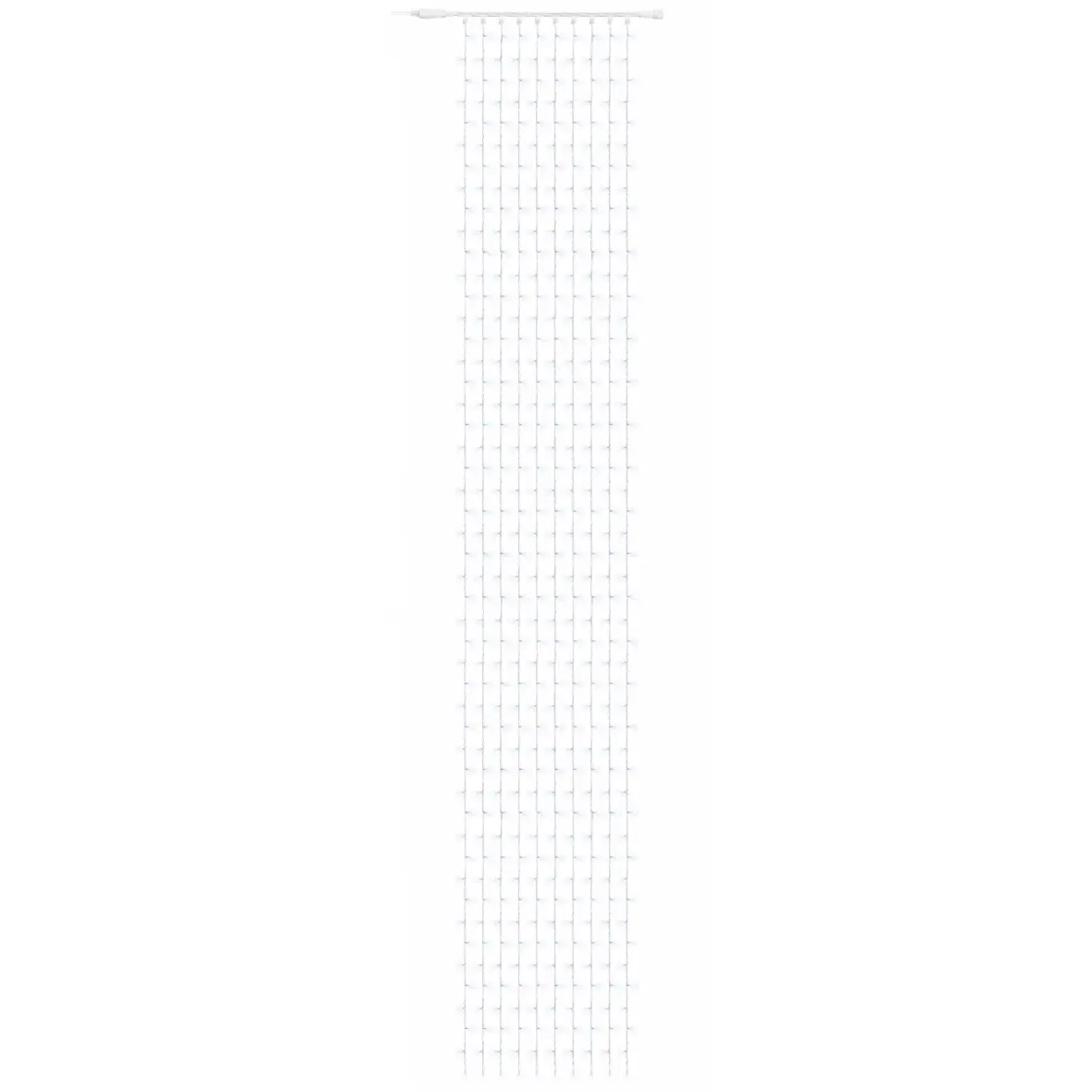 Easy Fix LED světelný závěs venkovní, 100 × 700 cm, ledově bílá, 600 diod, bílý kabel, IP67, prodlužovací