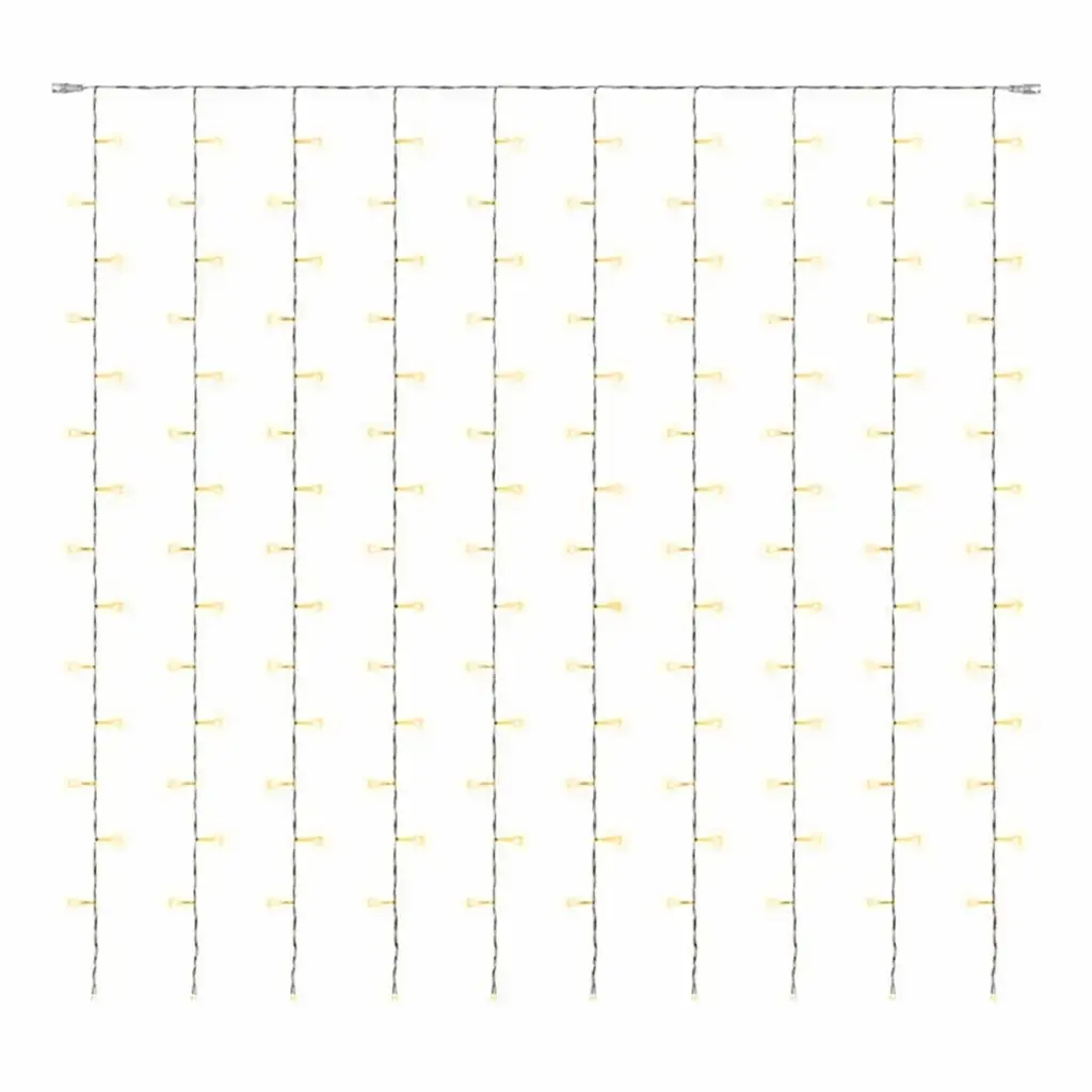 Hobby Line LED světelný závěs do okna, 200 × 200 cm, teple bílá, 200 diod, čirý kabel, IP20 do interiéru, prodlužovací