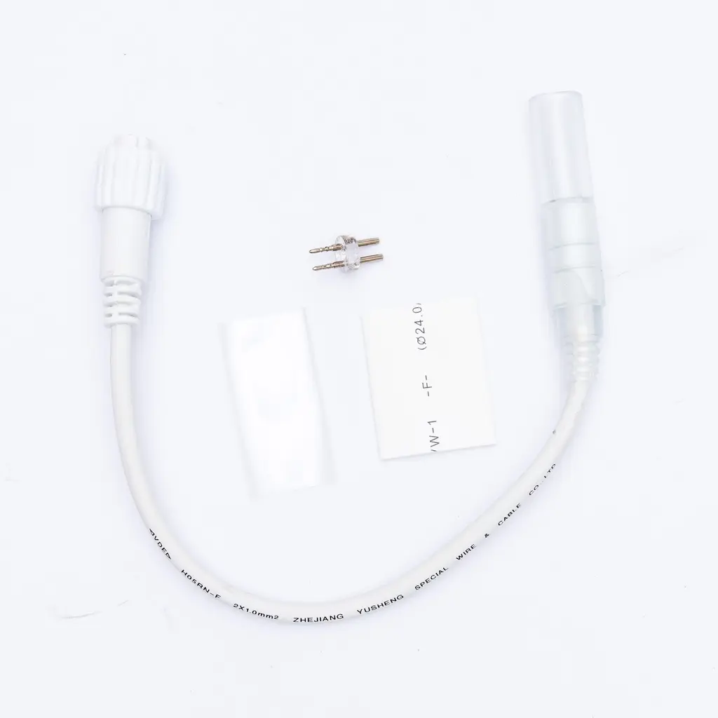 Přípojka mezi LED hadicí a Easy Fix 0,25 m, bílý, samičí IP44