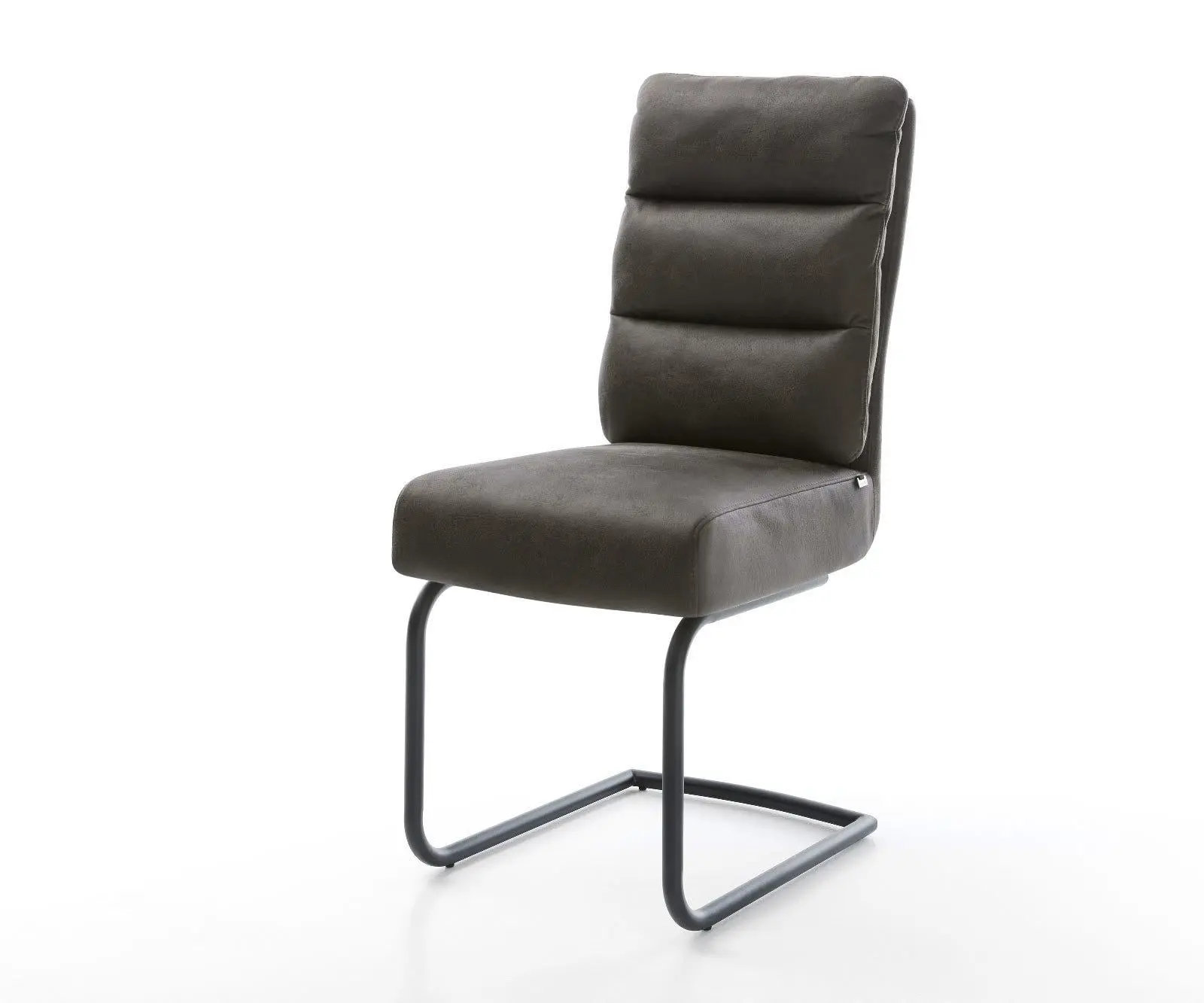 DELIFE Jídelní židle Pela-Flex mikrovlákno antracit vintage jídelní židle kulatá černá taštičkové pružiny
