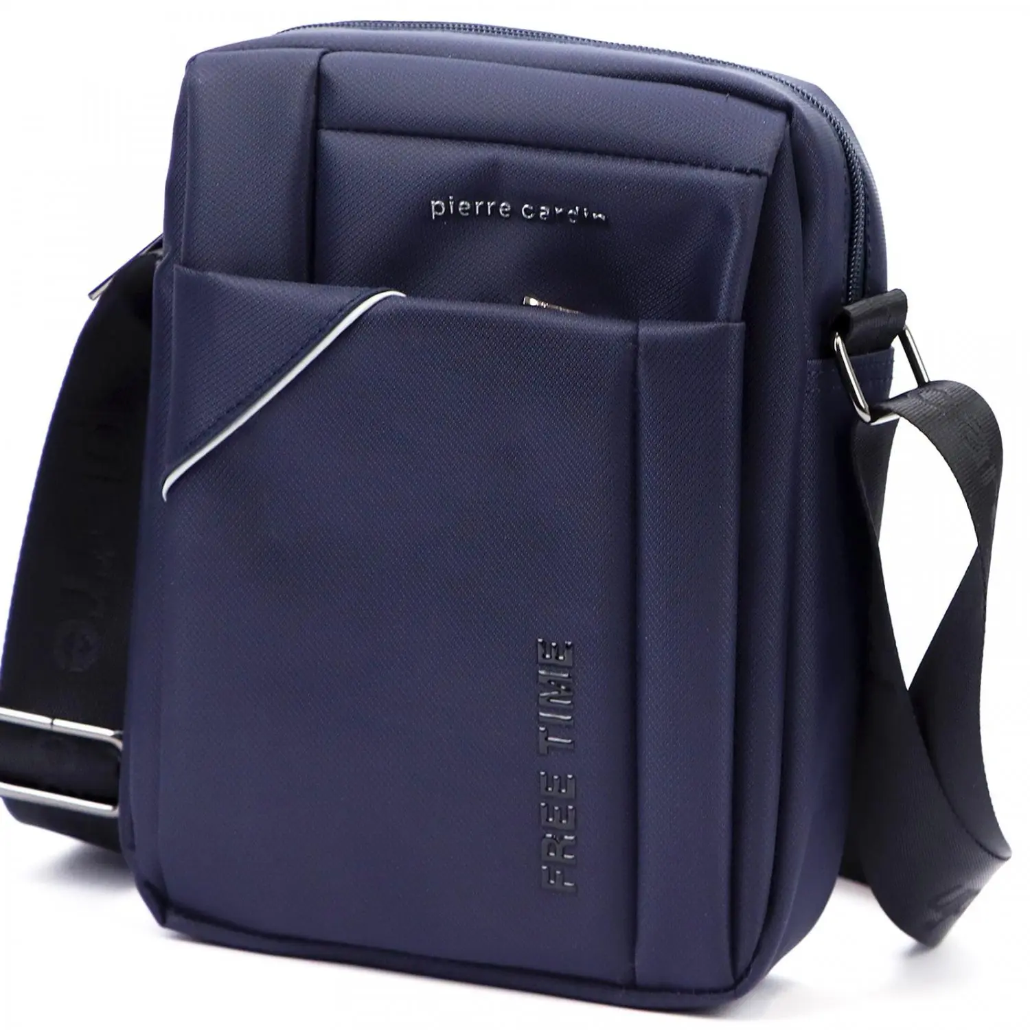Stylová pánská textilní crossbody taška Pierre Cardin Nazar, tmavě modrá