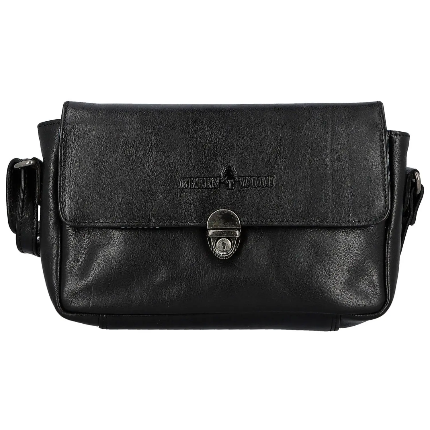 Trendy dámská kožená crossbody taška GW Bawer, černá