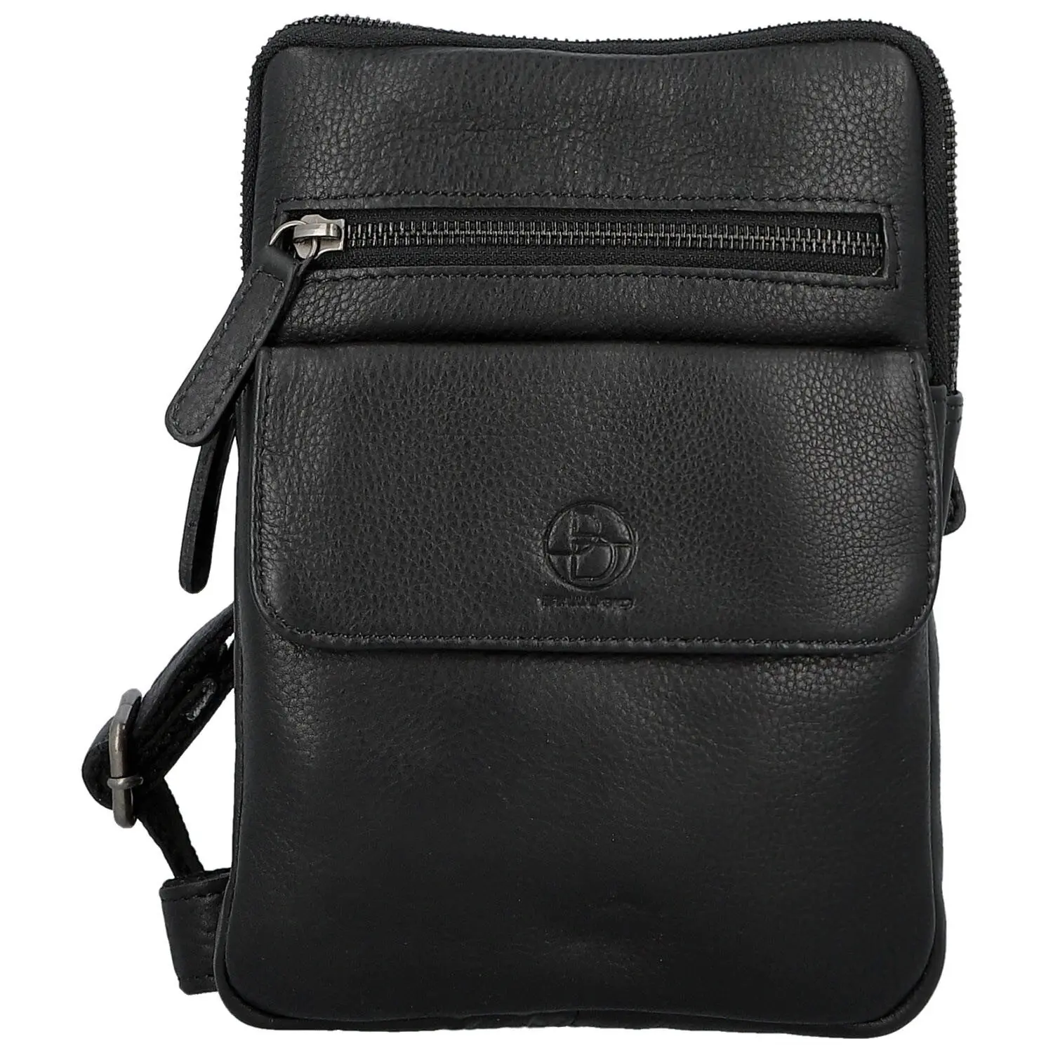 Trendy pánská kožená crossbody taška Bellugio Wael, černá