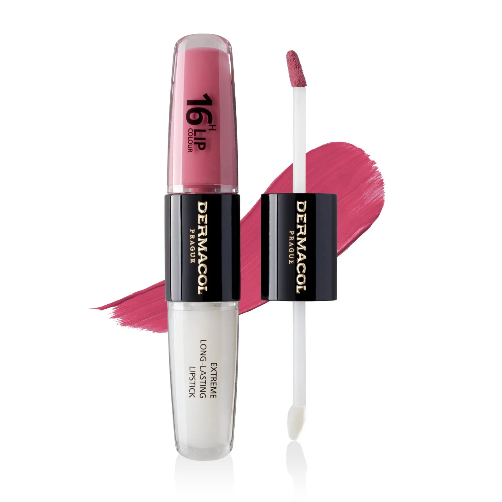 Dermacol 16H Lip Colour Extreme Long-Lasting Lipstick dlouhotrvající dvoufázová barva a lesk na rty No. 16 8 ml