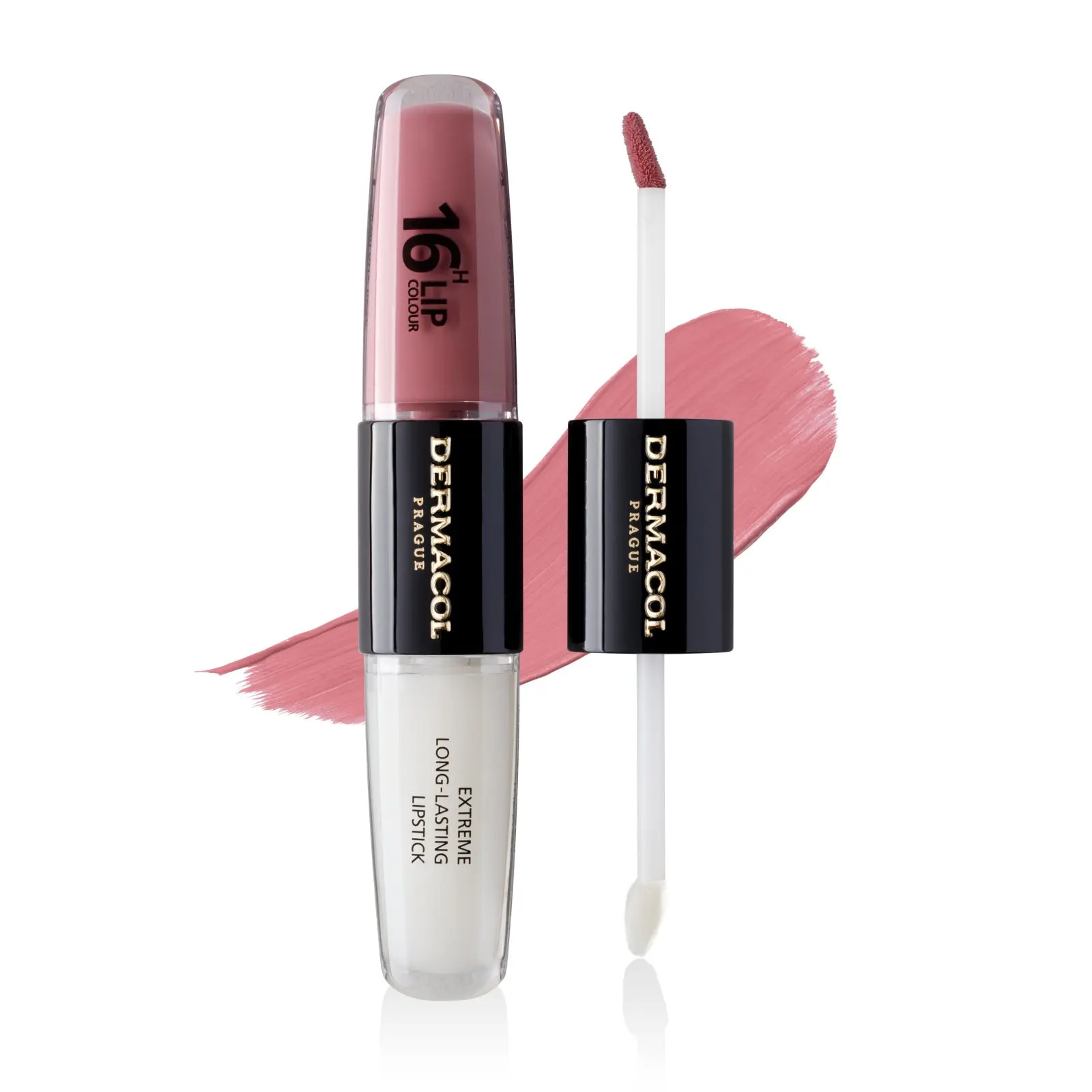 Dermacol 16H Lip Colour Extreme Long-Lasting Lipstick Dlouhotrvající dvoufázová barva na rty a lesk 39 4 ml