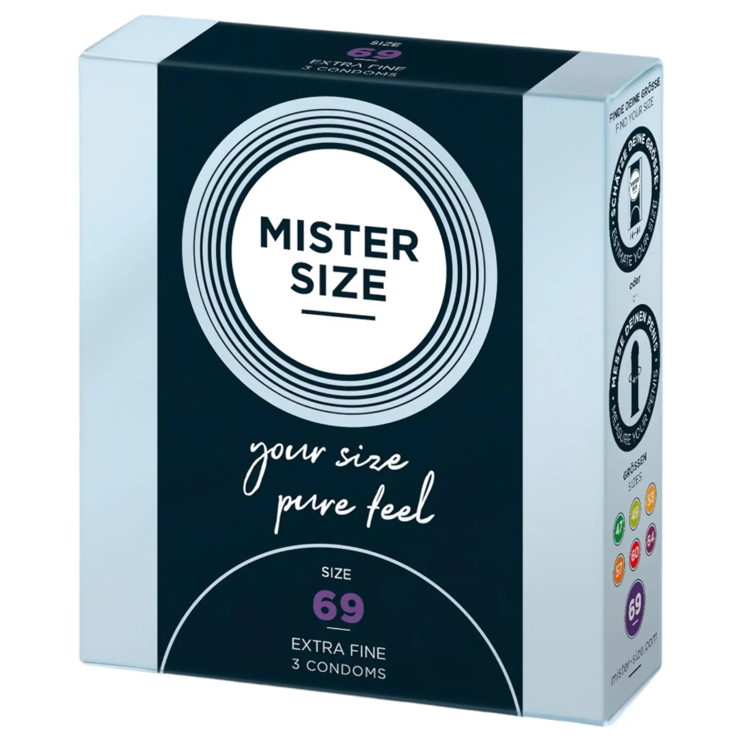 Mister Size velké kondomy nominální velikosti 69 | 3 ks