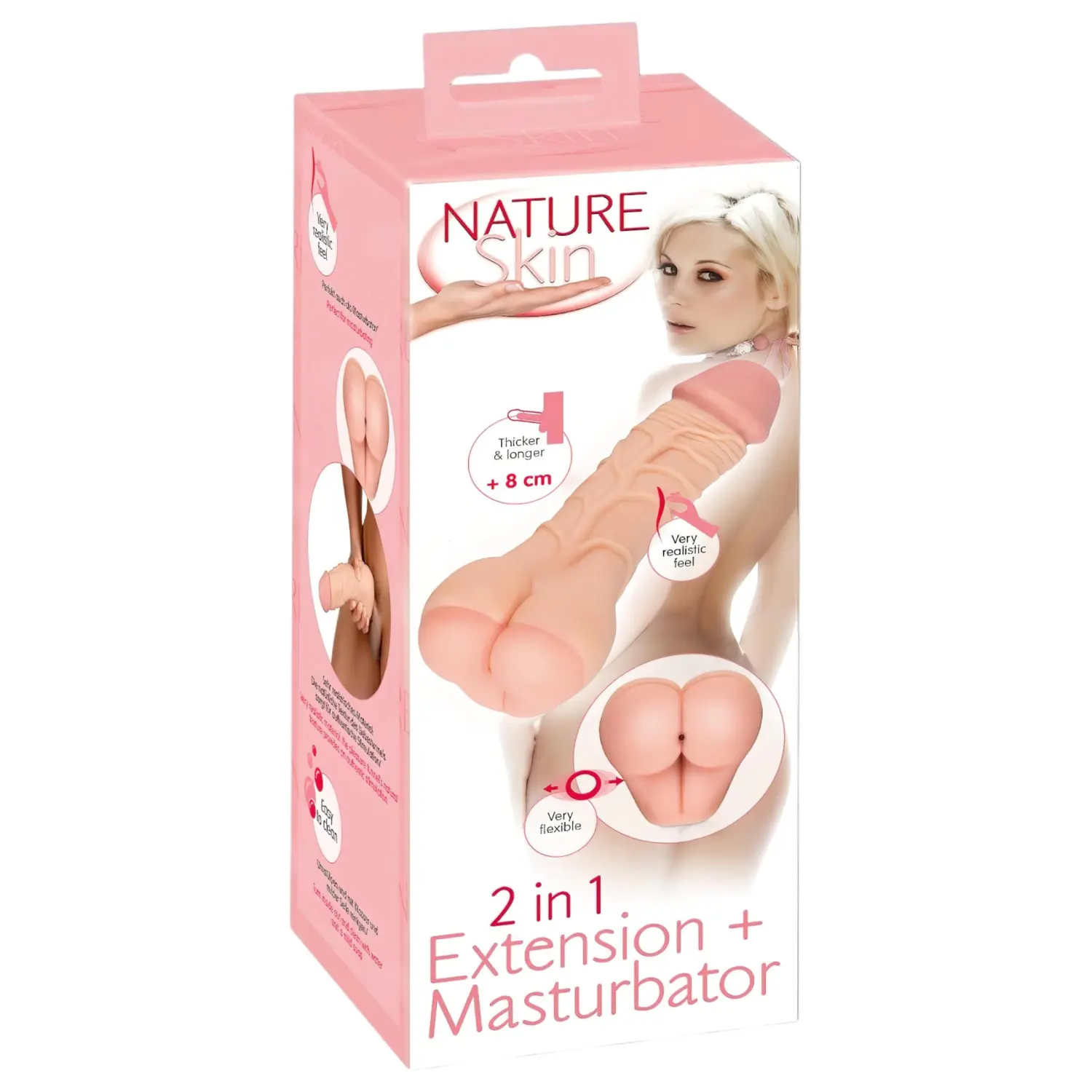 Nature Skin 2in1 - artificial pussy and penis coat natural