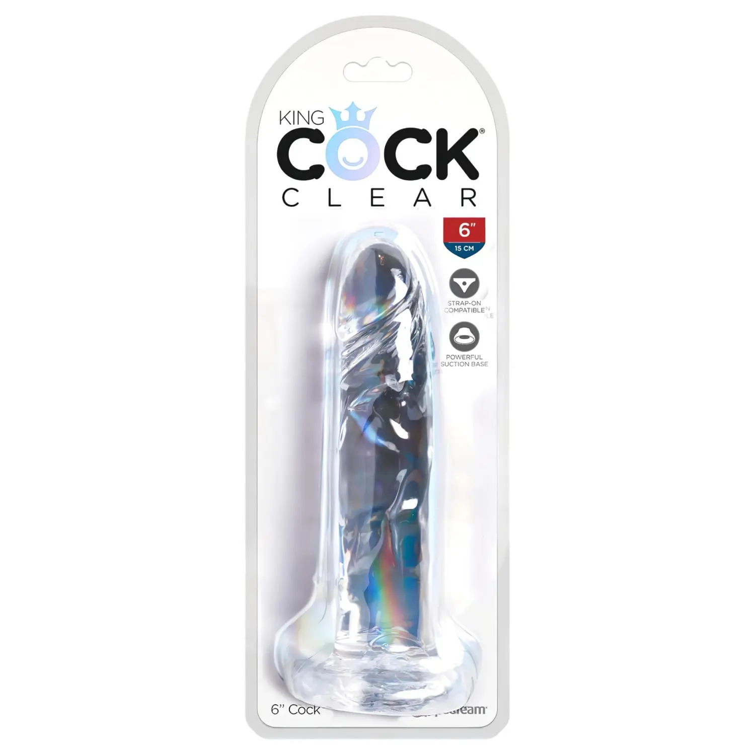 King Cock Clear 6 - dildo s přísavkou (17,8 cm)