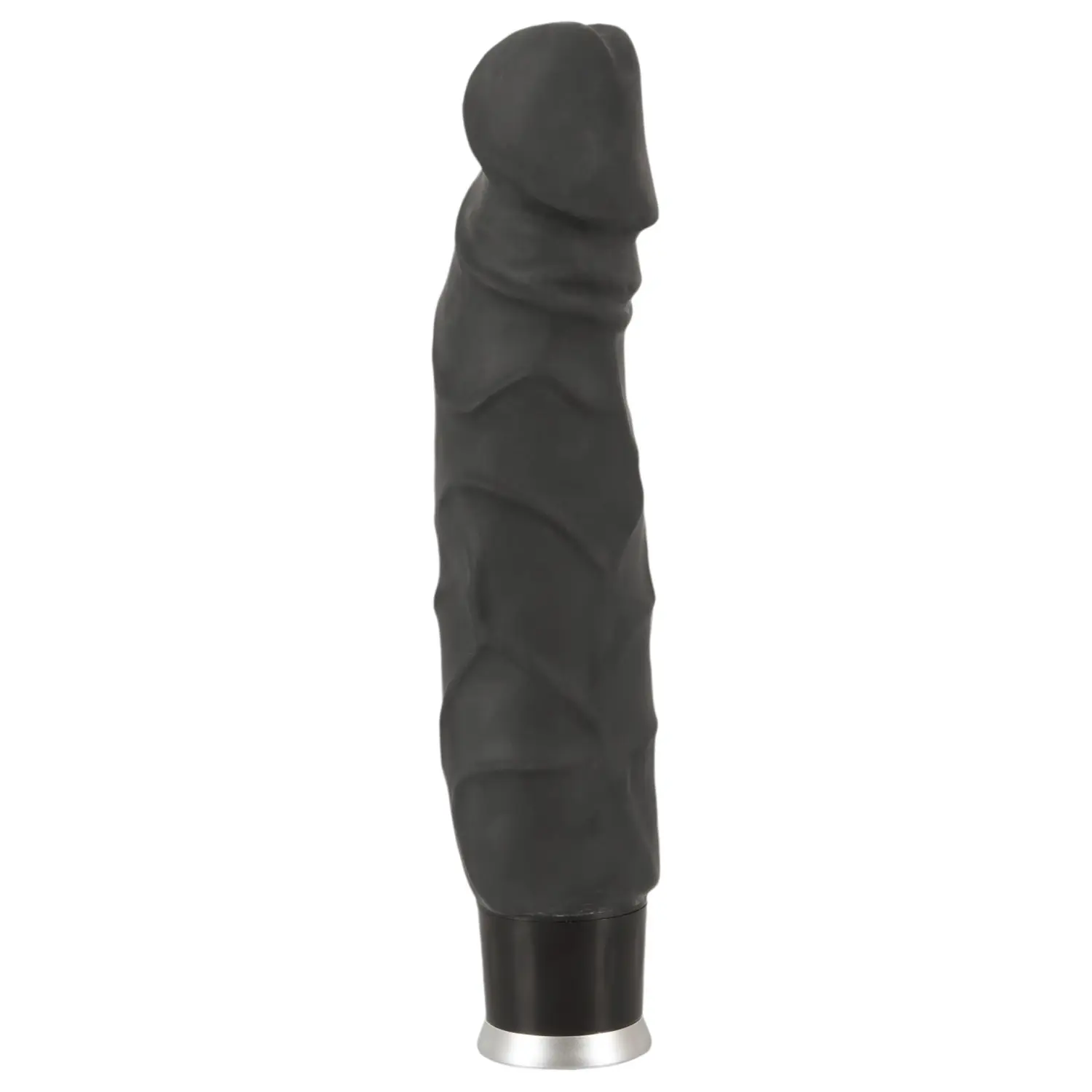 Nature Skin - realistický vibrátor (černý, 22 cm)