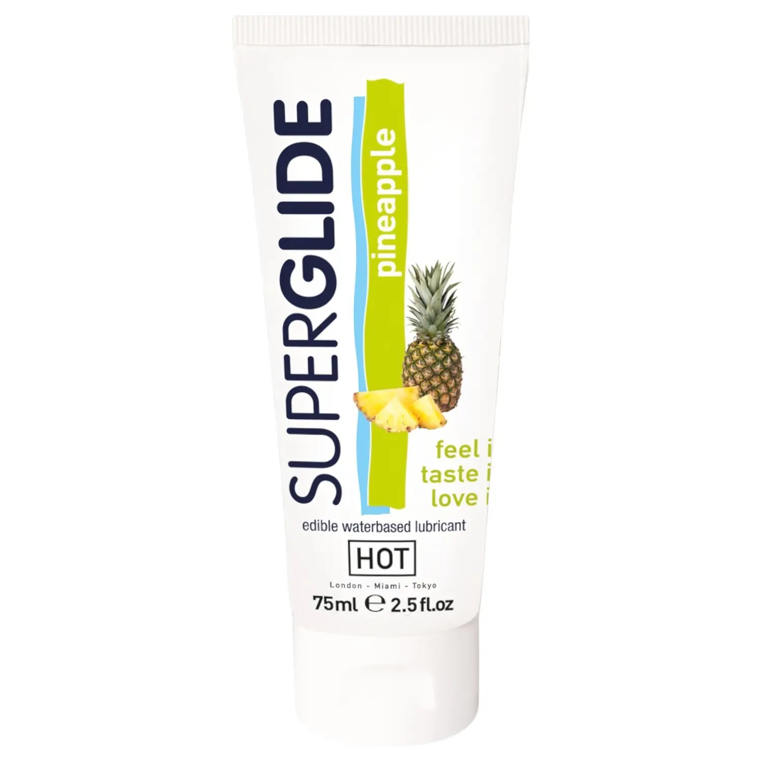 HOT Superglide - jedlý lubrikační gel s ananasovou příchutí - 75 ml