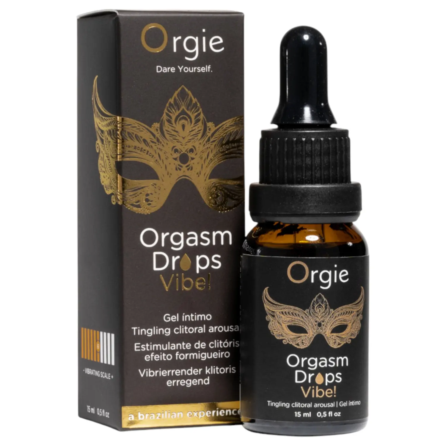 Orgie Orgasm Drops Vibe - šimravý intimní gel pro ženy (15 ml)