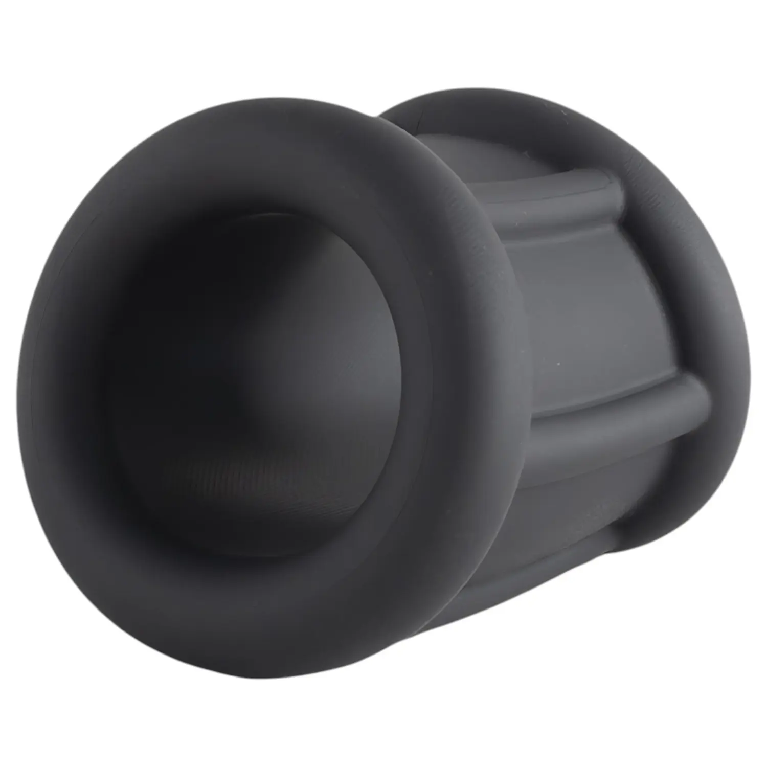 Pulselock Cocktura - vroubkovaný silikonový erekční kroužek (černý) - 30 mm