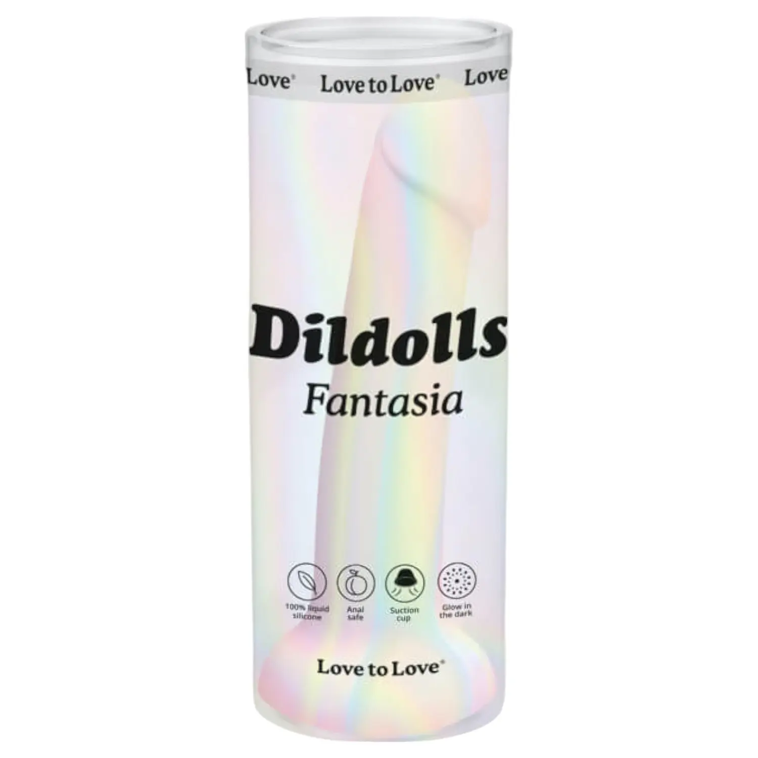 Dildolls Fantasia - přísavkový silikonový dildo (pruhovaný)