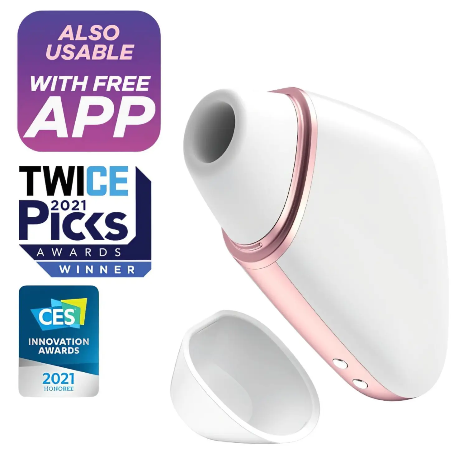 Satisfyer Love Triangle - Aplikací ovládaný stimulátor klitorisu s tlakovémi vlnami (bílý)