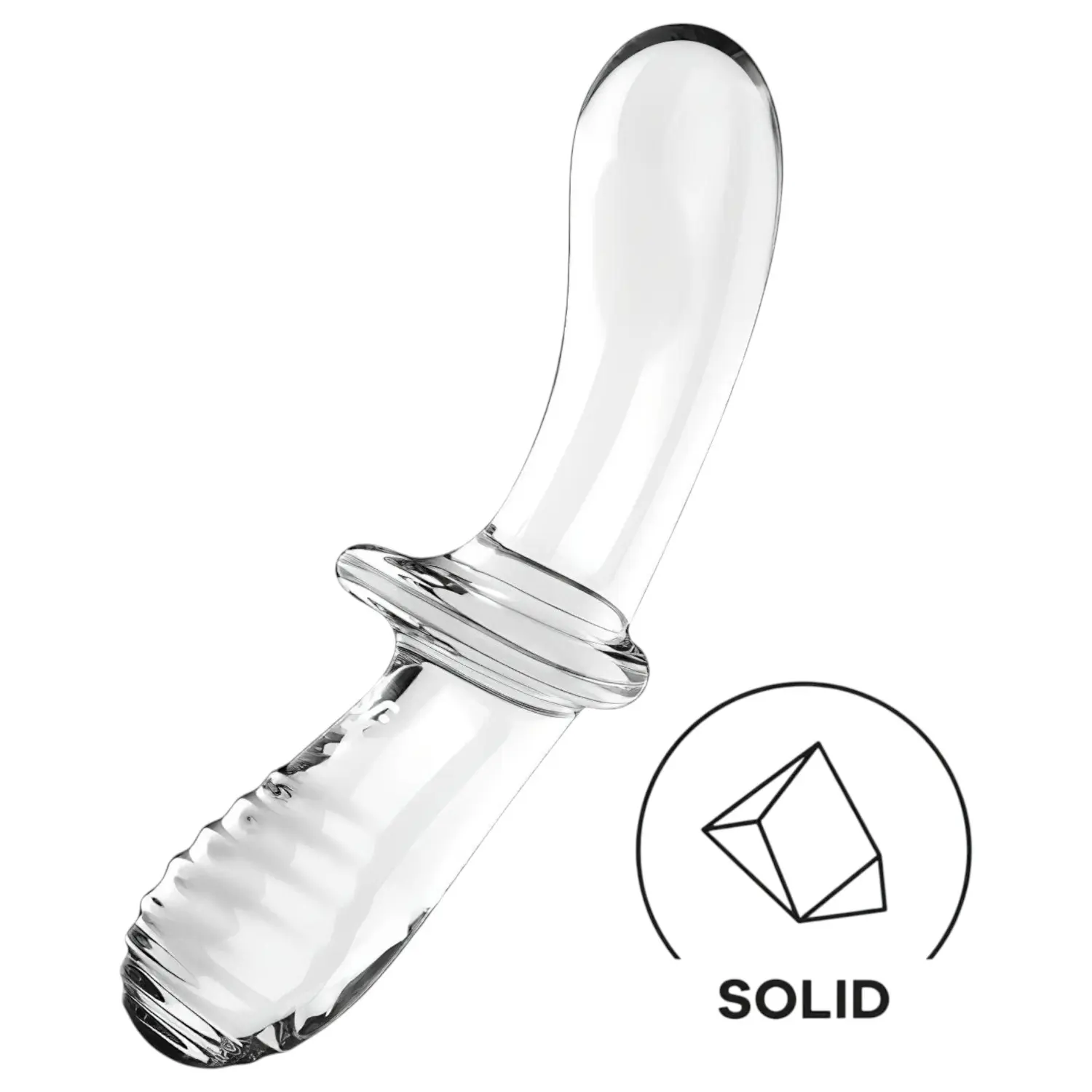 Satisfyer Double Crystal - oboustranné skleněné dildo - transparentní