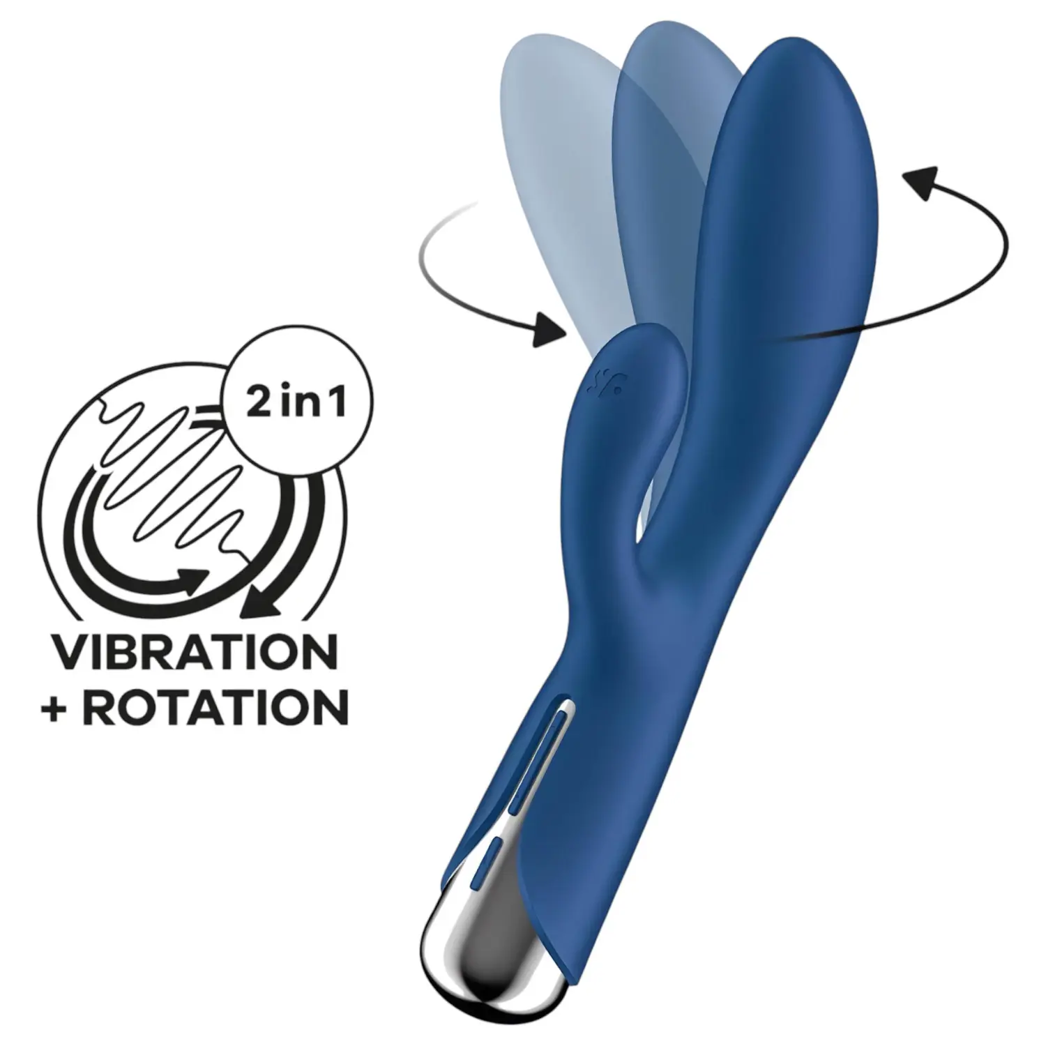 Satisfyer Spinning Rabbit 1 - rotační vibrátor s pohyblivým klitorálním ramenem