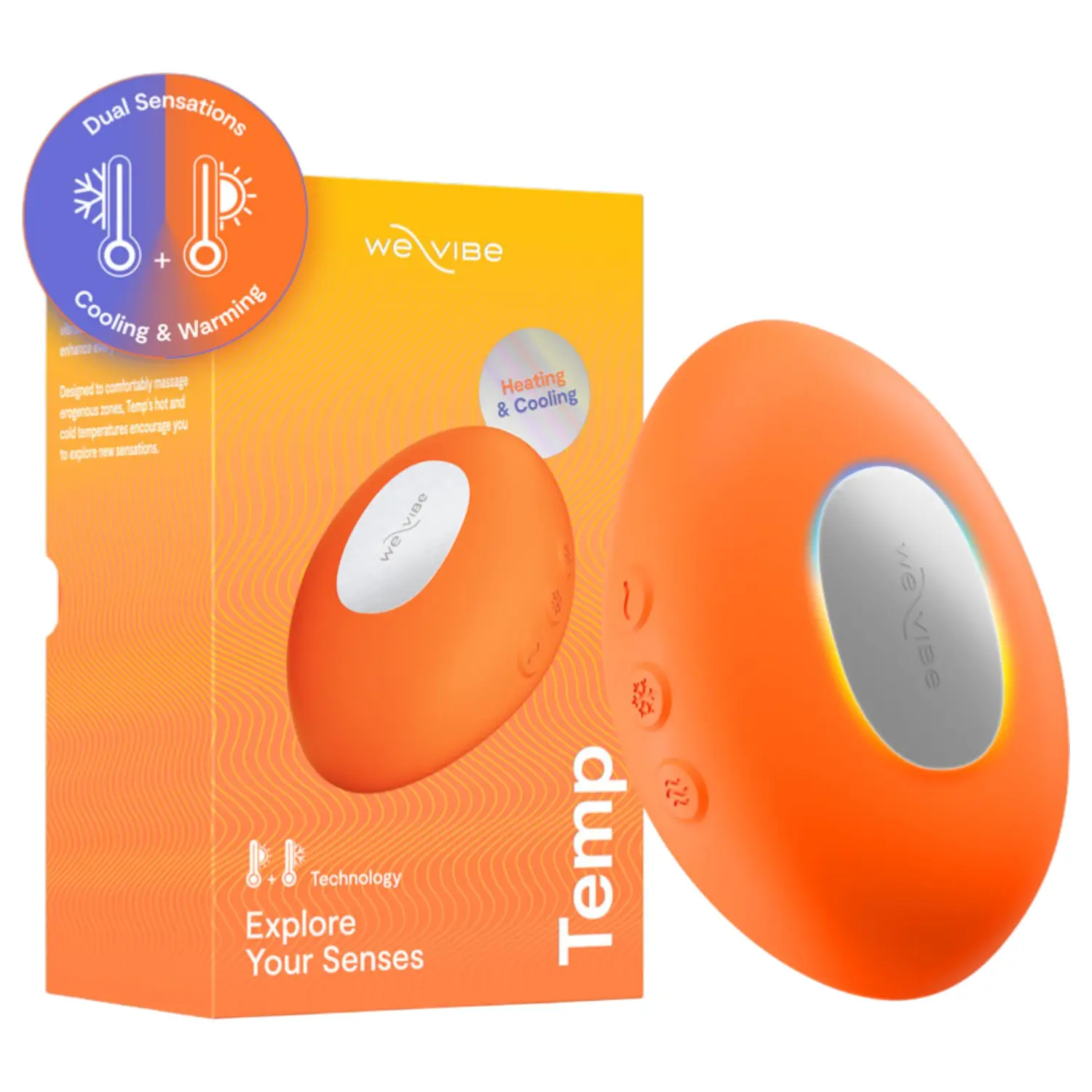 We-Vibe Temp - chladicí‑zahřívací vibrátor na klitoris (oranžový)