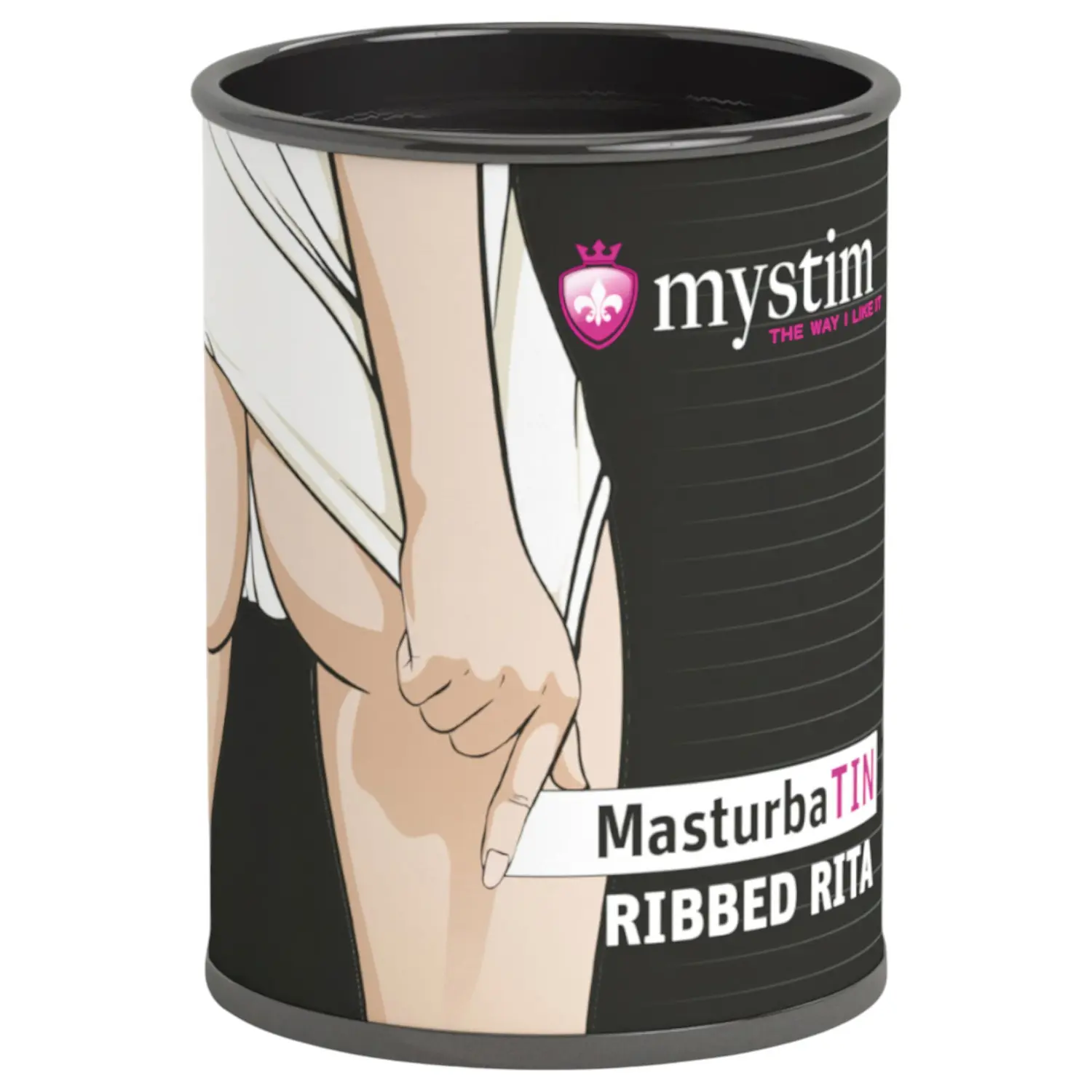 Mystim - masturbátor pro muže - vroubkovaný, lamely - bílý