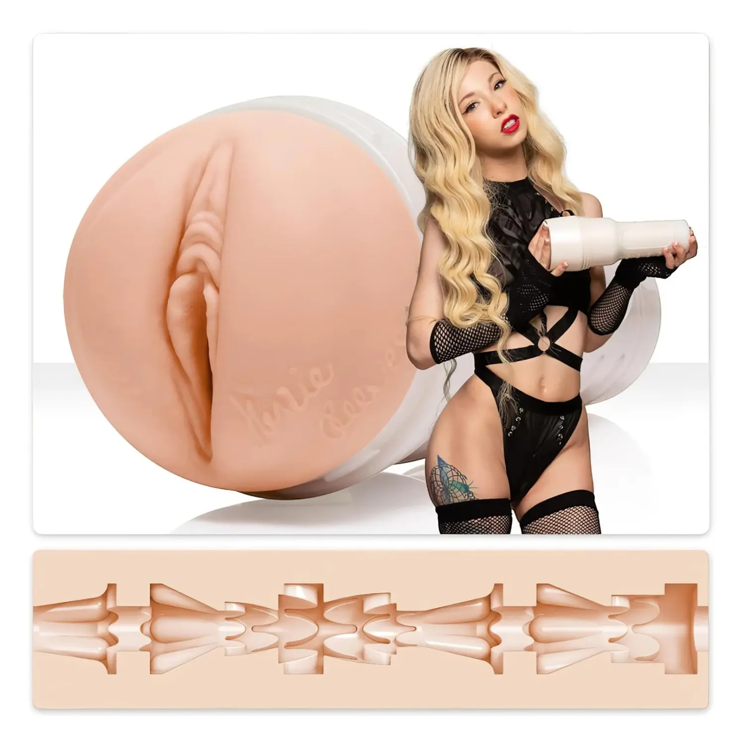Fleshlight Kenzie Reeves Creampuff - realistická umělá vagína (tělová)