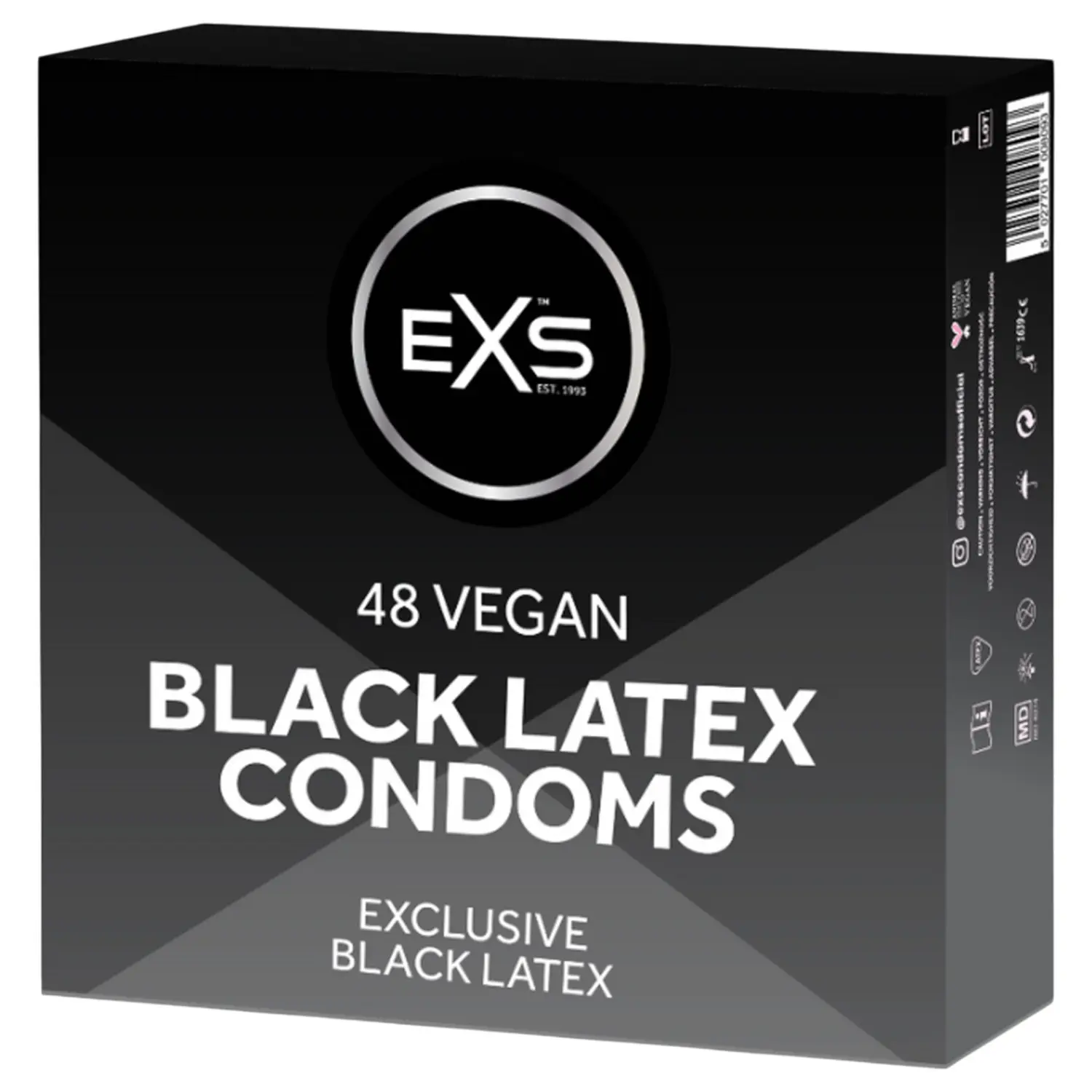 EXS Black - černé kondomy (48 ks)