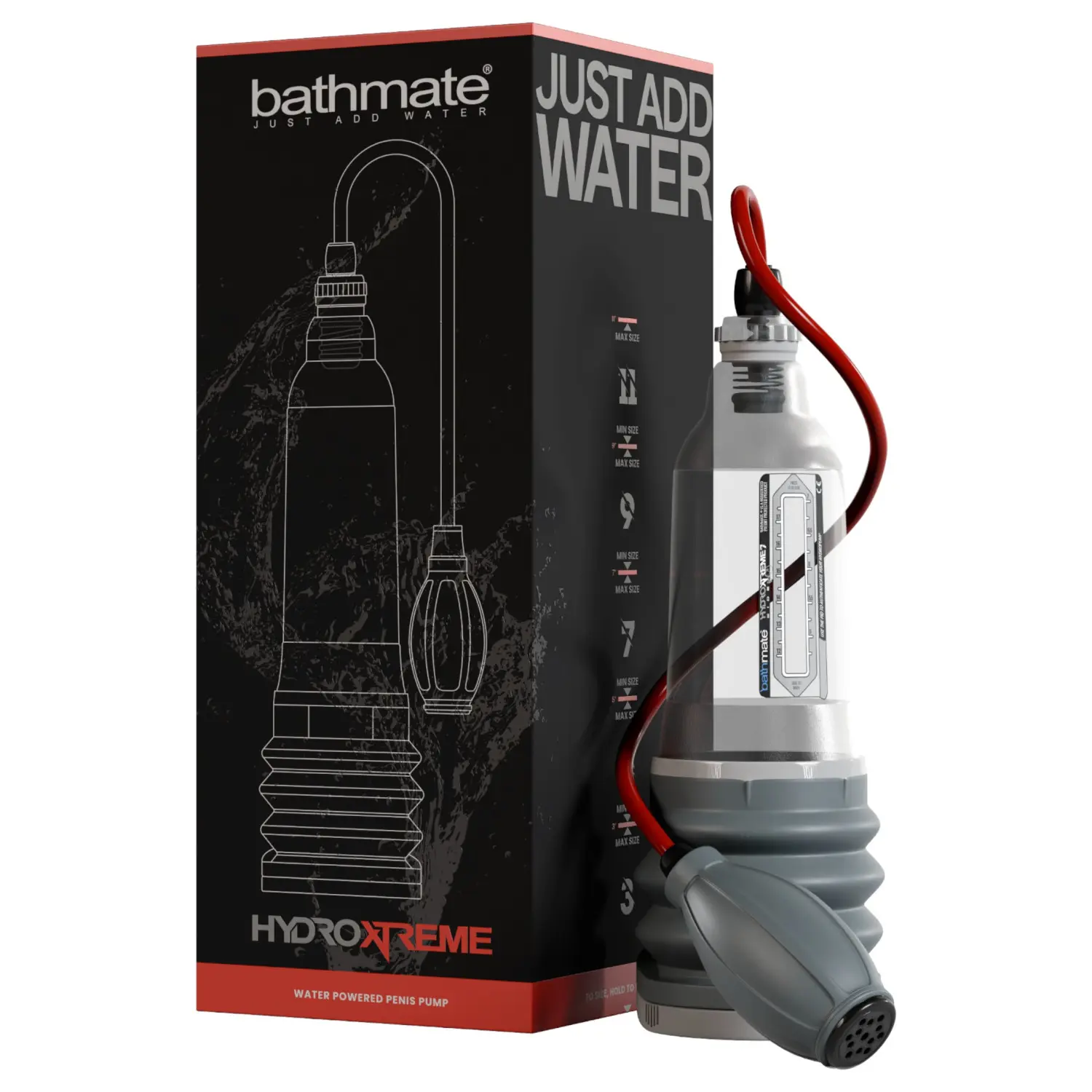 Bathmate HydroXtreme 7 Wide Boy - hydropumpa, bez příslušenství (průhledná)