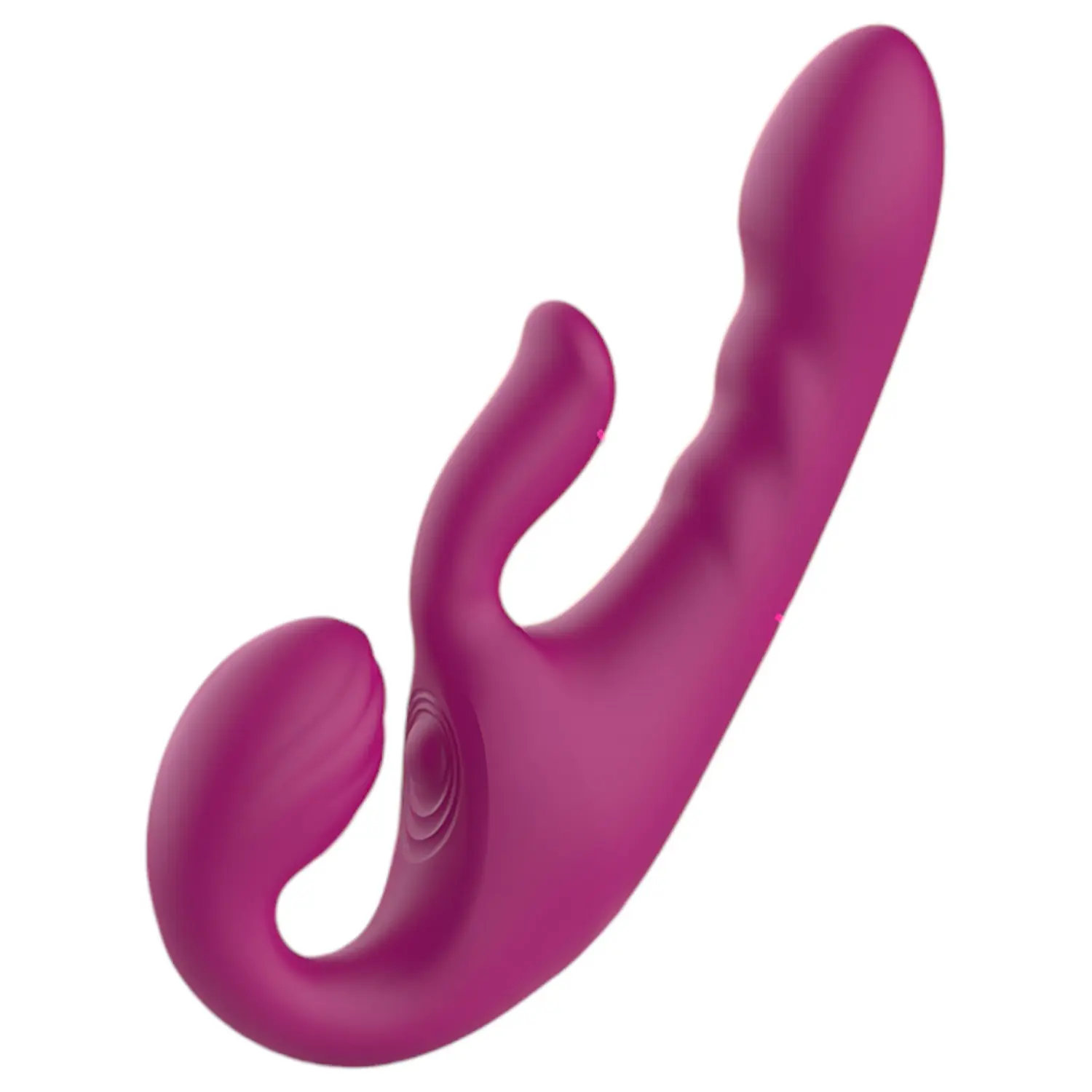 SEX HD Co-op Bliss - připínací vibrátor s klitoriálním ramenem - fialový