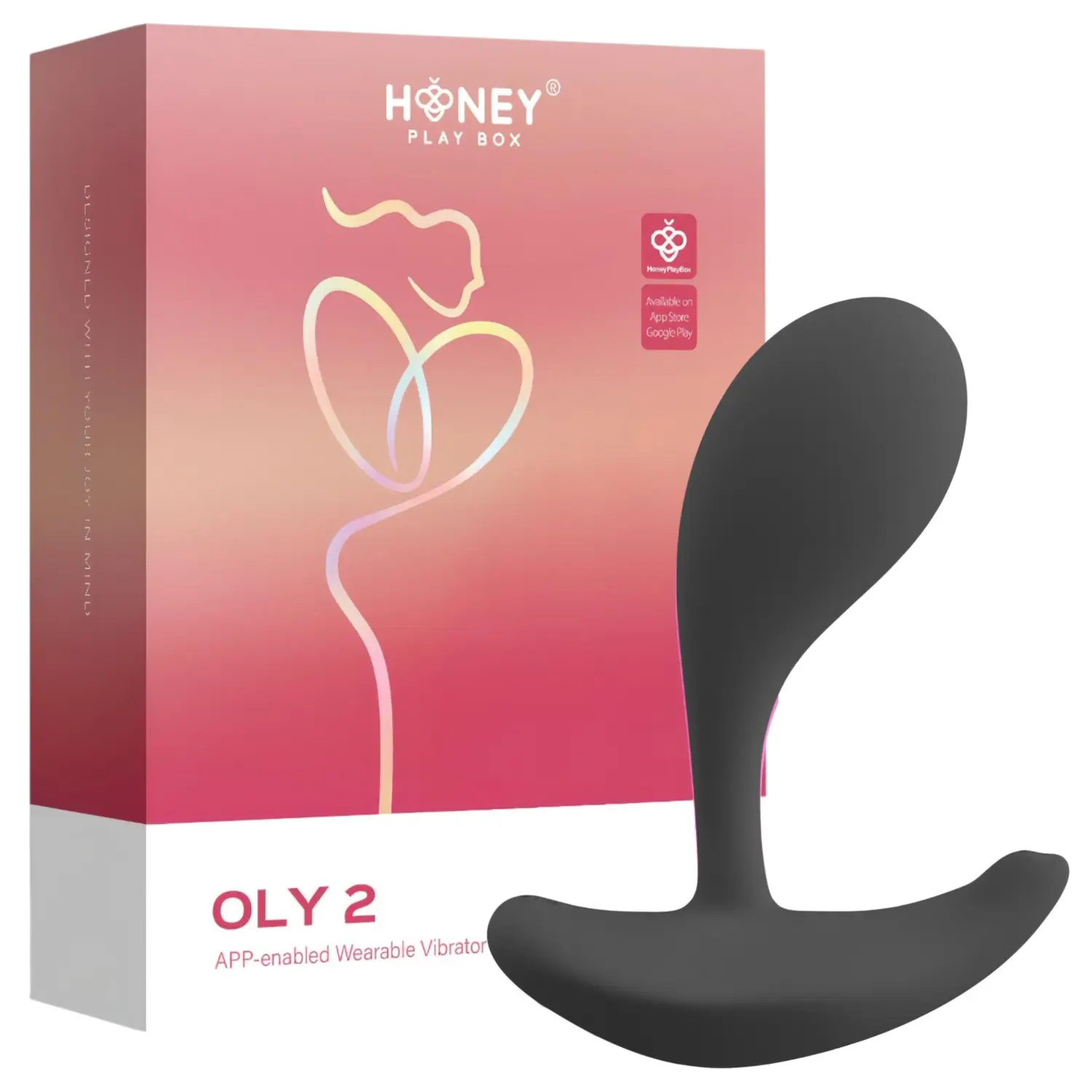 Honey Play Box Oly 2 - App‑ovládaný vibrátor na bod G a klitoris (černý)