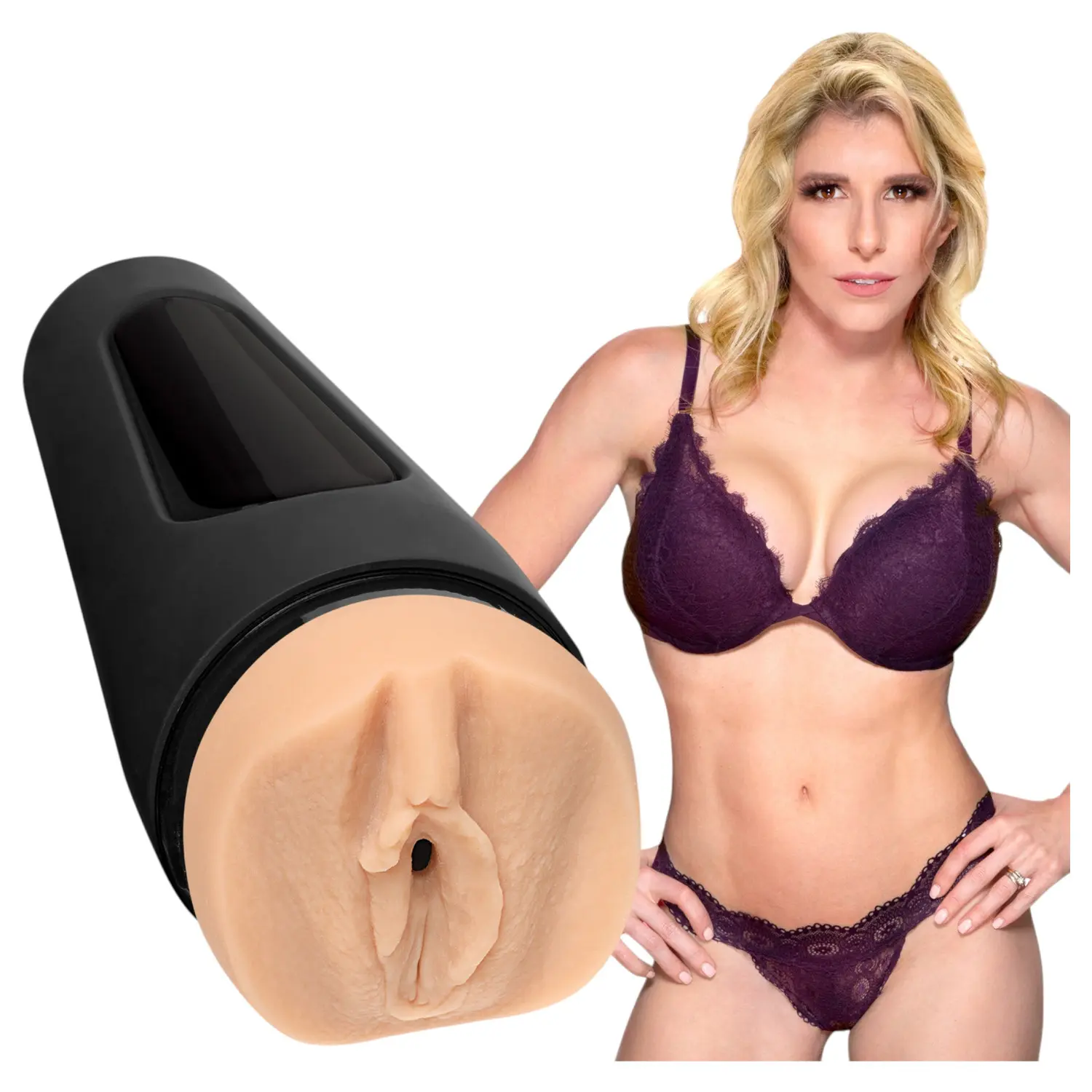 Doc Johnson Main Squeeze Cory Chase - realistická umělá vagína masturbátor (tělová barva)