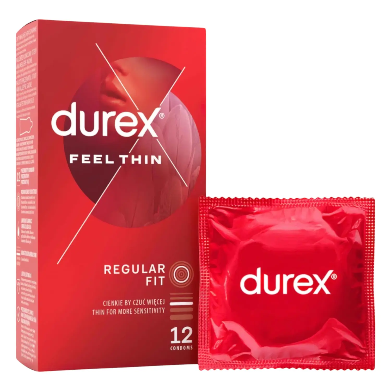 Durex Feel Thin - ultra tenké kondomy - realistický pocit - 12 ks