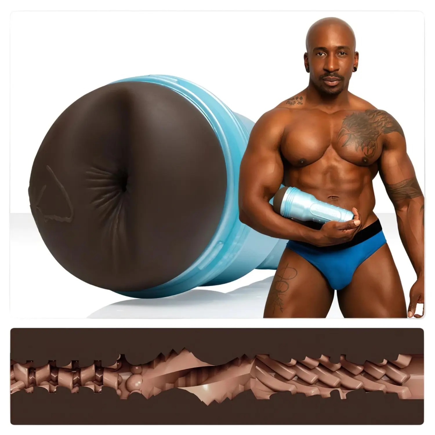 Fleshjack Max Konnor - realistický anální masturbátor - hnědý