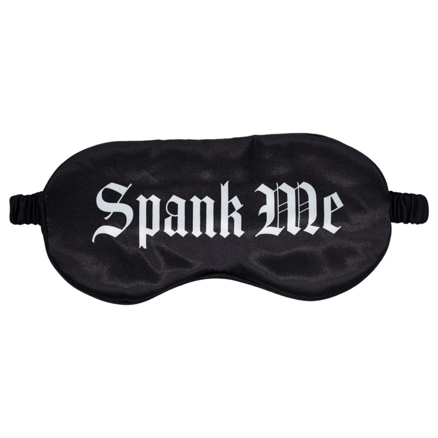 Au! - saténová oční maska s nápisem „Spank Me“ (černá)