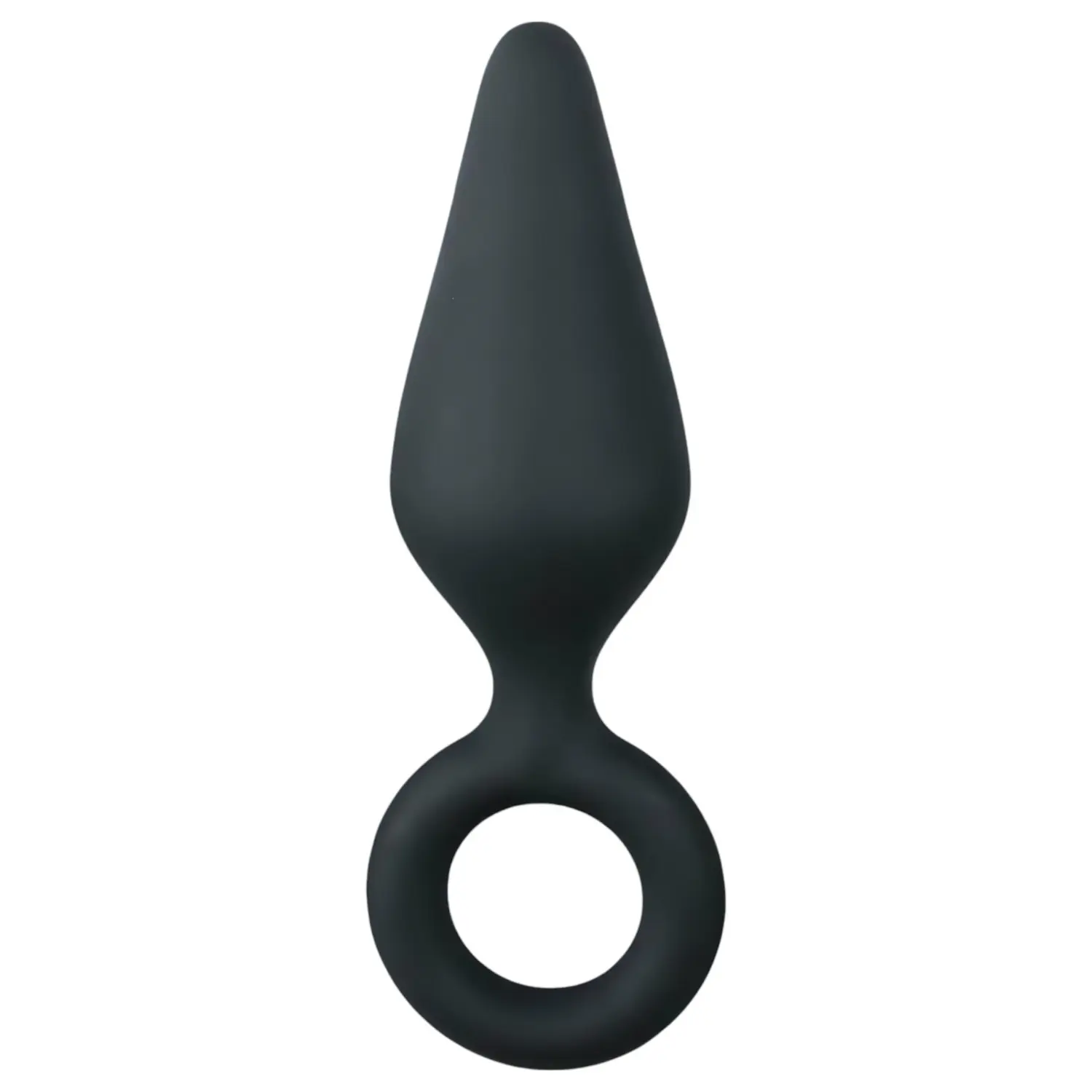 Easytoys - anální kolík s kroužkem - střední - černý