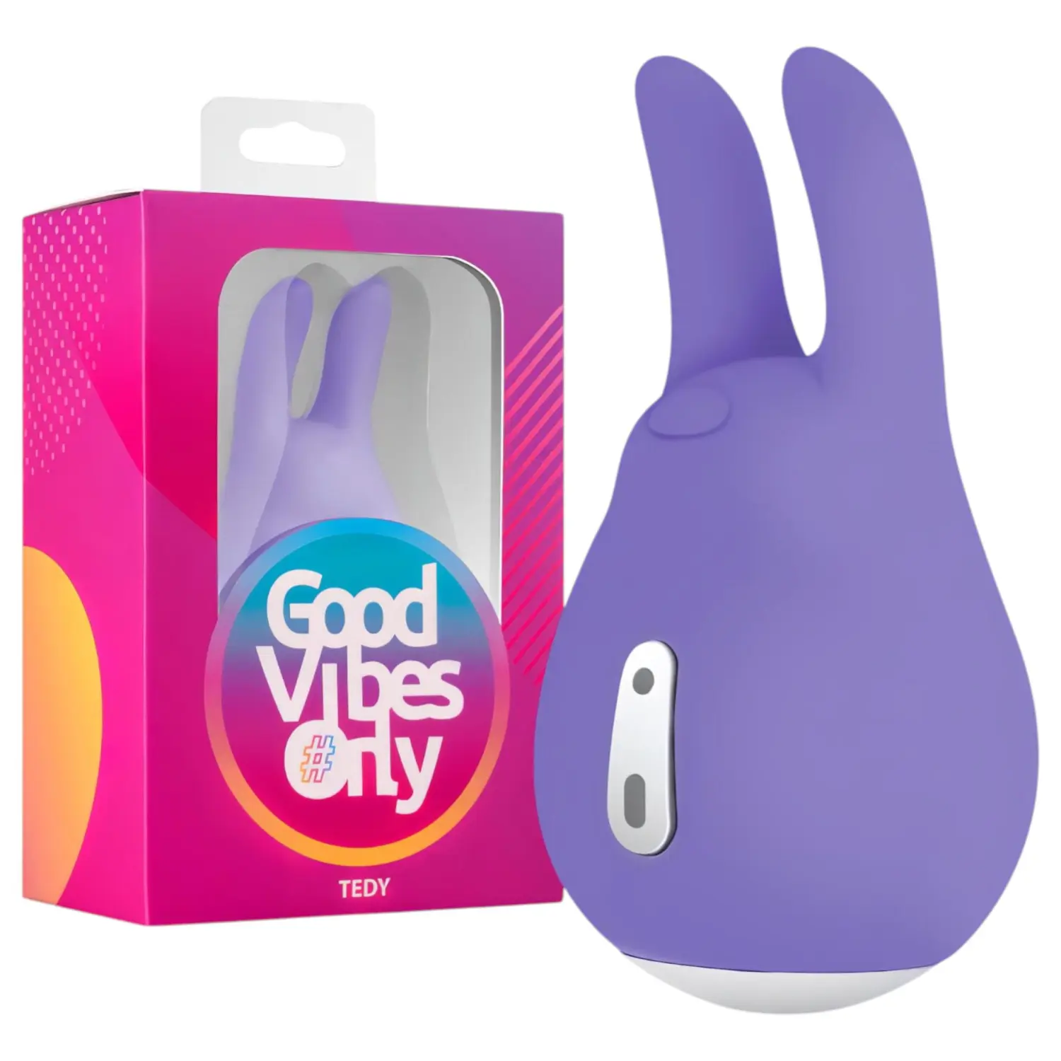 Good Vibes Teddy - akumulátorový, králičí vibrátor na klitoris (fialový)