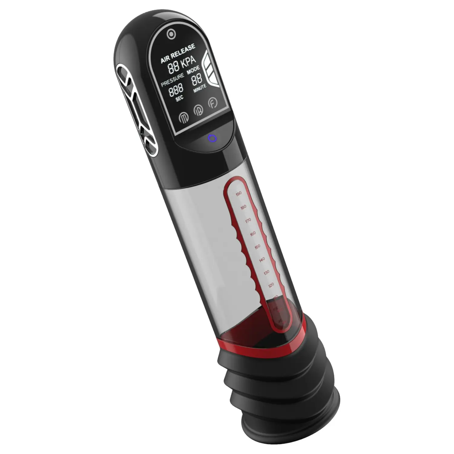 Peak Performa - infračervená, automatická vakuová pumpa na penis (průhledná)
