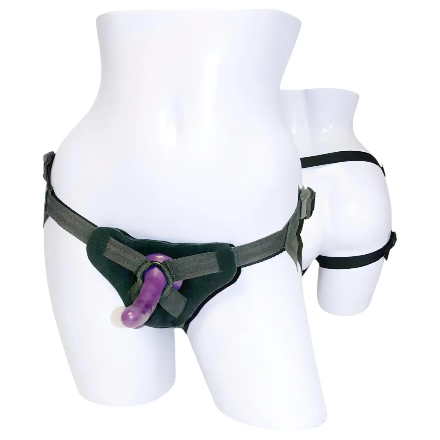Sportsheets - připínací dildo - silikonové - fialová