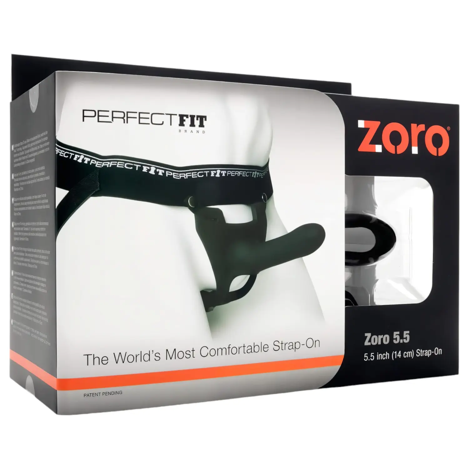 Perfect Fit - připínací dildo - 14 cm - černé