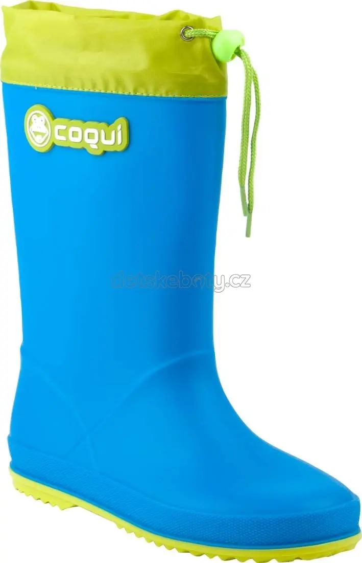 Dětské gumáky Coqui 8508 sea blue/citrus Velikost: