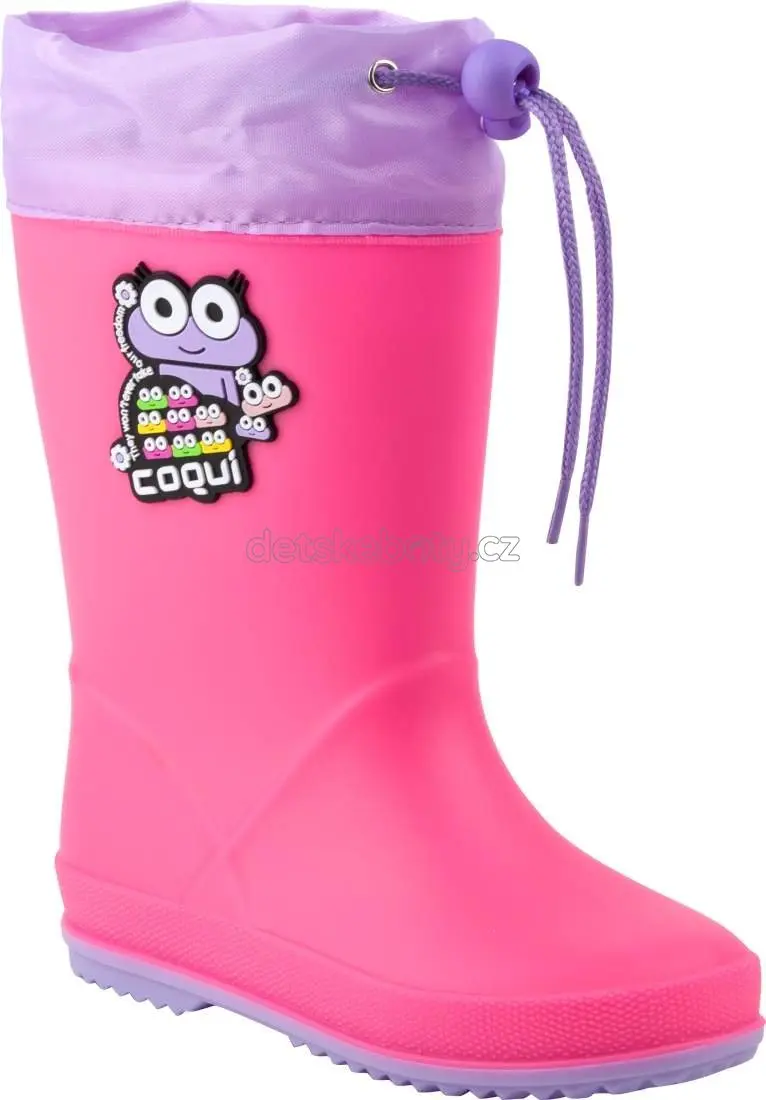 Dětské gumáky Coqui 8508 Lt.fuchsia/Lt.lila Velikost: 25