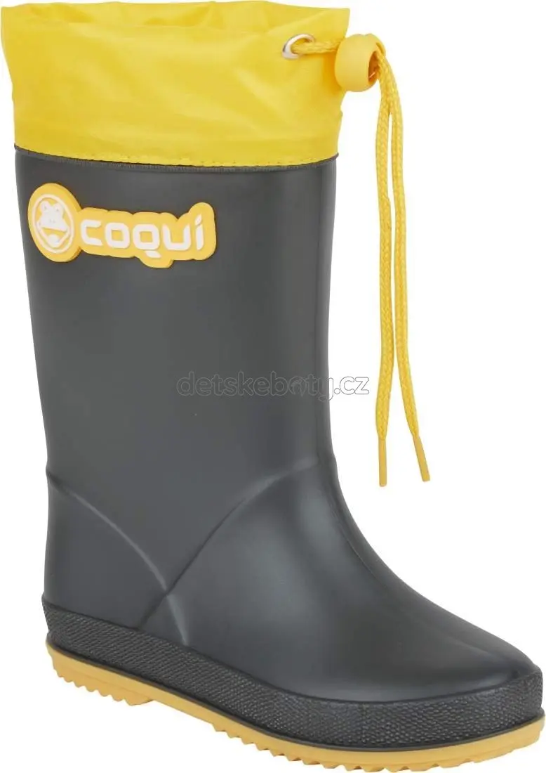 Dětské gumáky Coqui 8509 Antracit/Yellow Velikost: