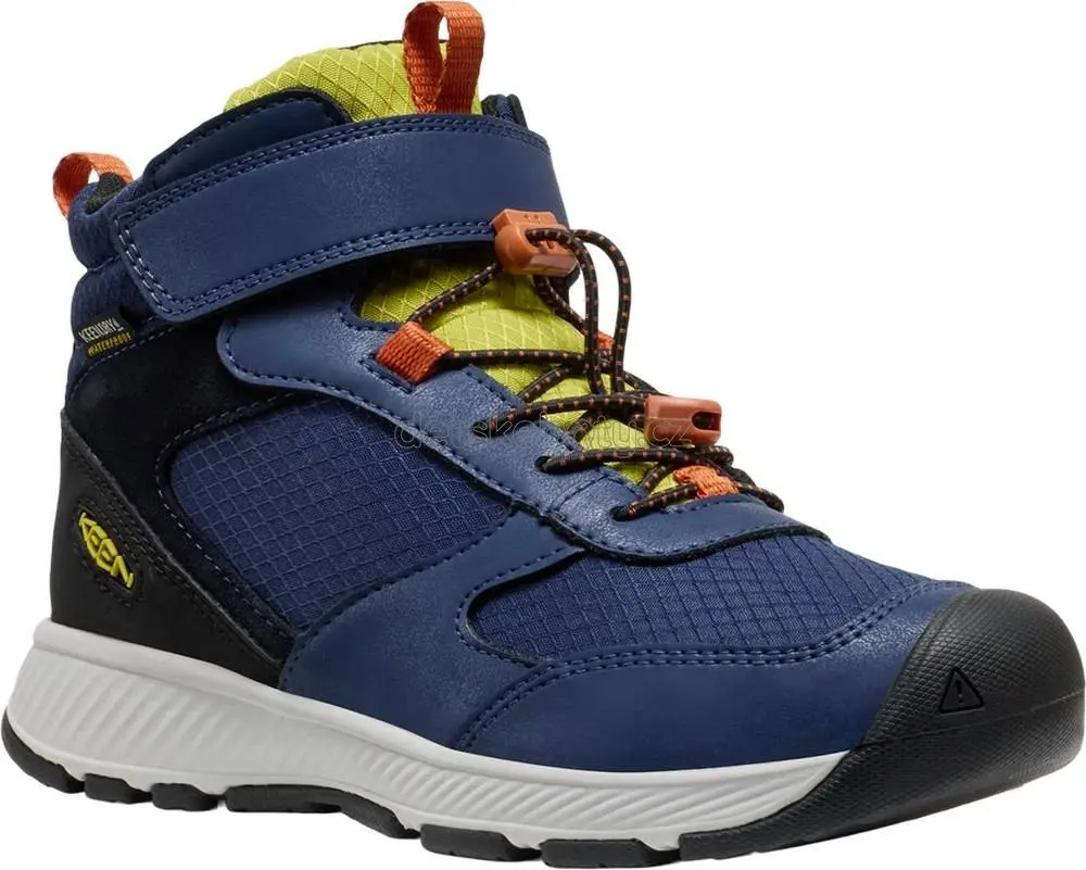 Dětské celoroční boty Keen SKUA MID WP YOUTH naval academy/rogue green Velikost: