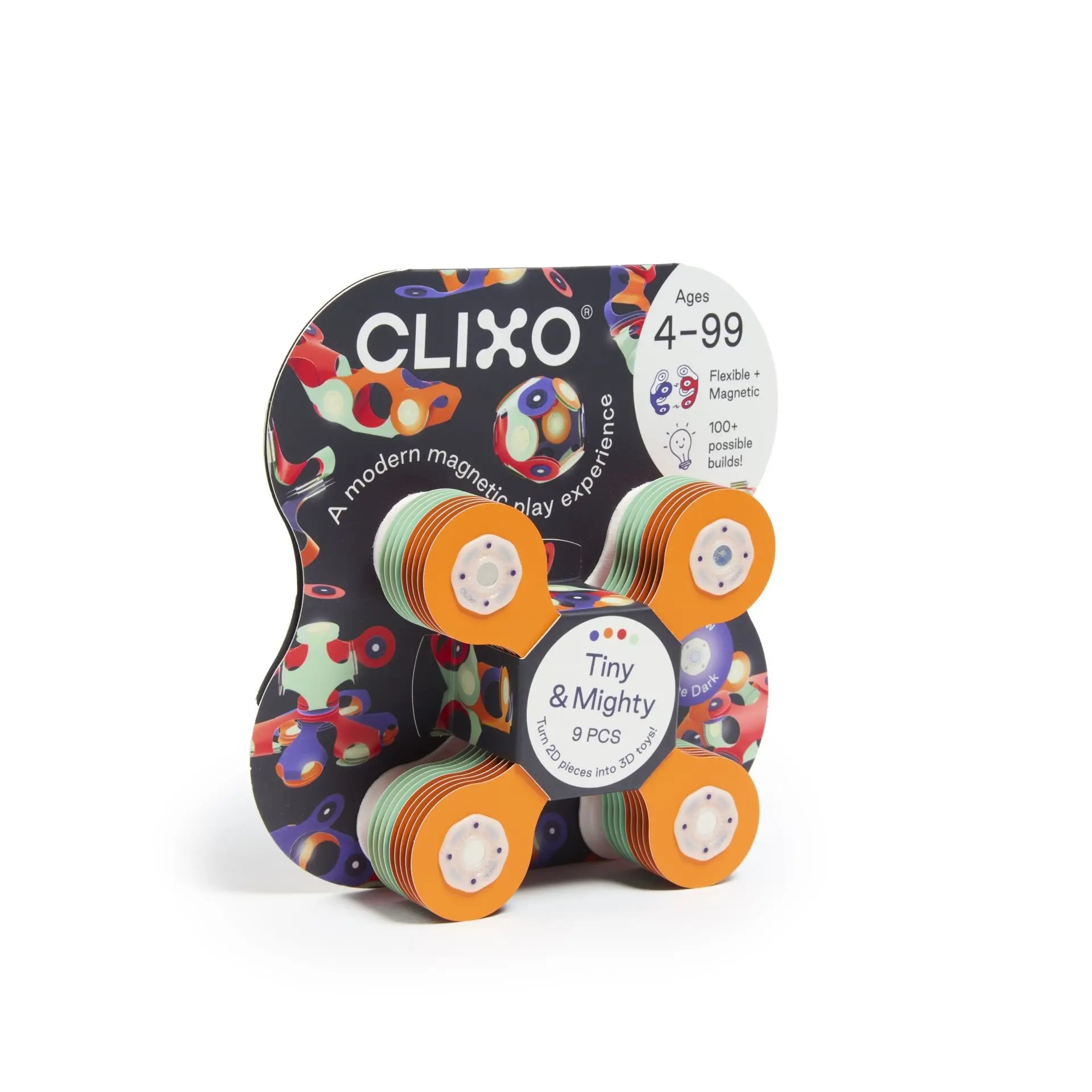 Clixo tiny & mighty space - magnetická stavebnice 9 kusů