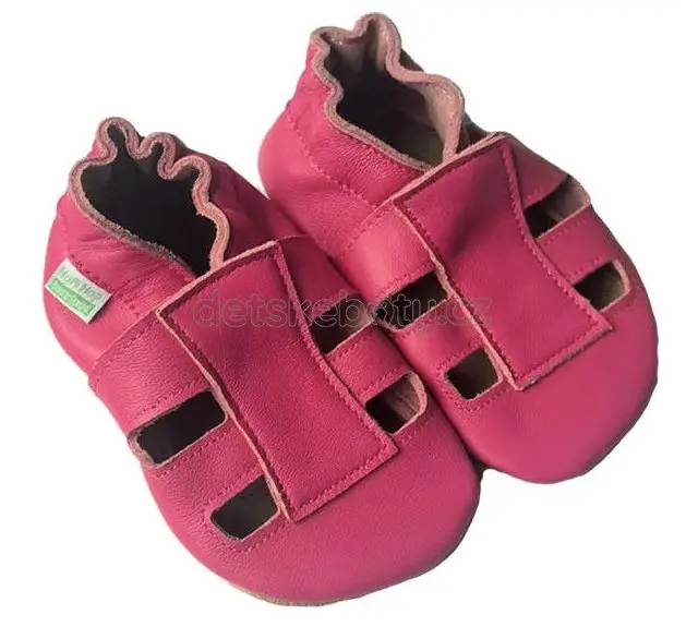 Dětské celoroční boty Hopi Hop sandálky růžové fuchsia Velikost: