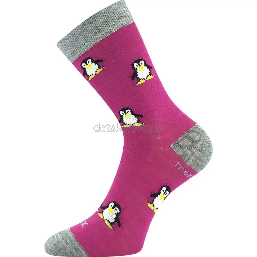 Ponožky VoXX Penguinik fuxia Velikost: