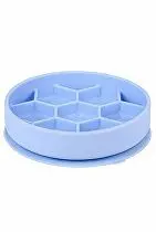 Miska Slow Feeder SILICONE modrá M Zolux