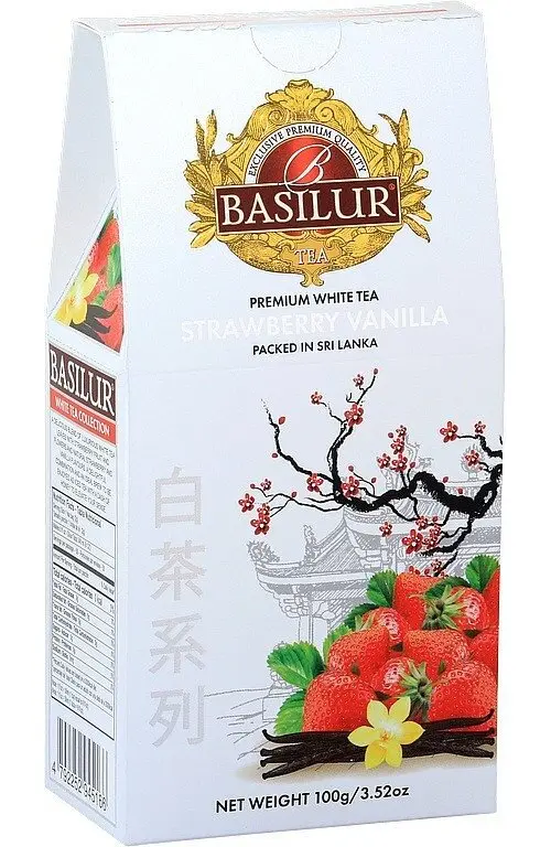 BASILUR White Tea Strawberry Vanilla papír 100g