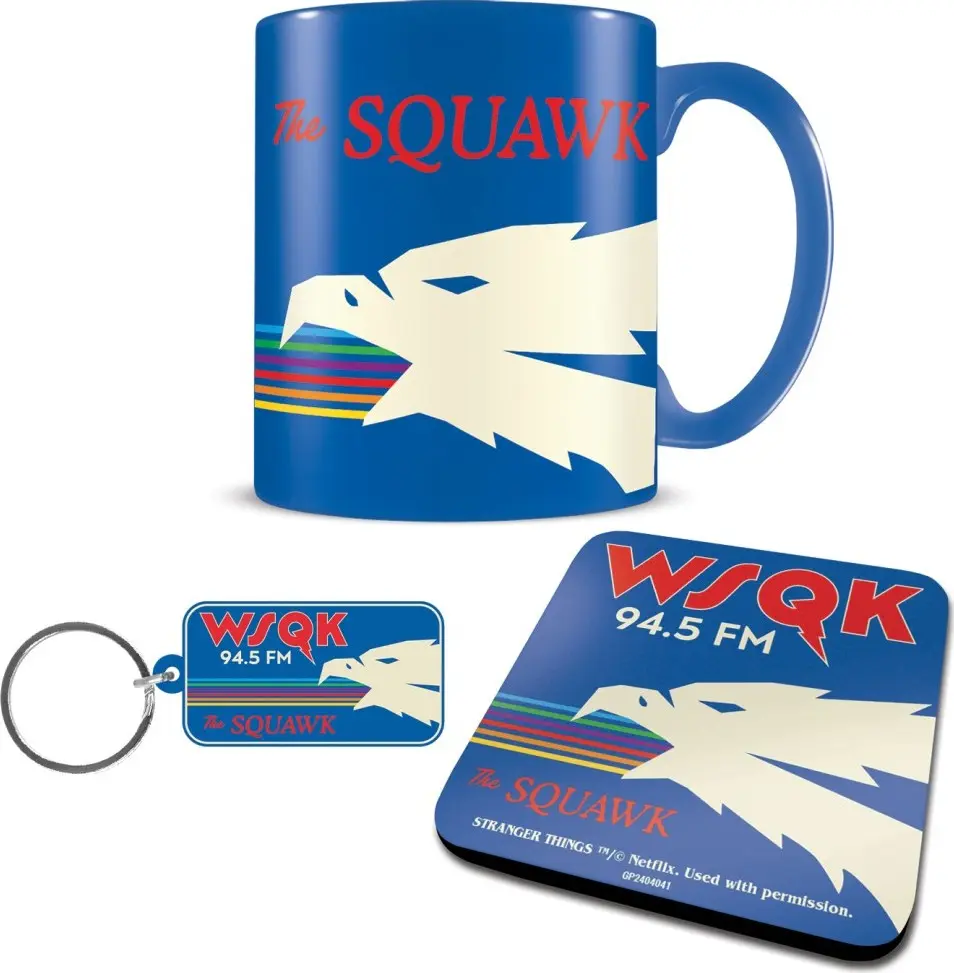 Stranger Things dárkový set (hrnek, podtácek a klíčenka) - WSQK - Pyramid