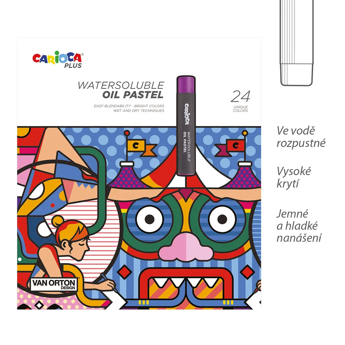 Olejové pastely Carioca PLUS - box 24 ks