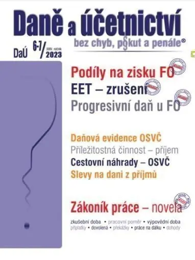 Daně a účetnictví bez chyb, pokut a penále č. 6-7 / 2023 - EET – zrušení od 1. 1. 2023