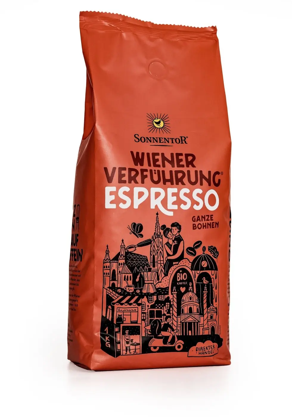 Sonnentor Vídeňské pokušení® Espresso, 100 % Arabica, zrnková káva, BIO, 1000 g